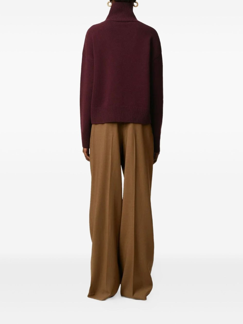 logo turtleneck long-sleeves sweater - 3