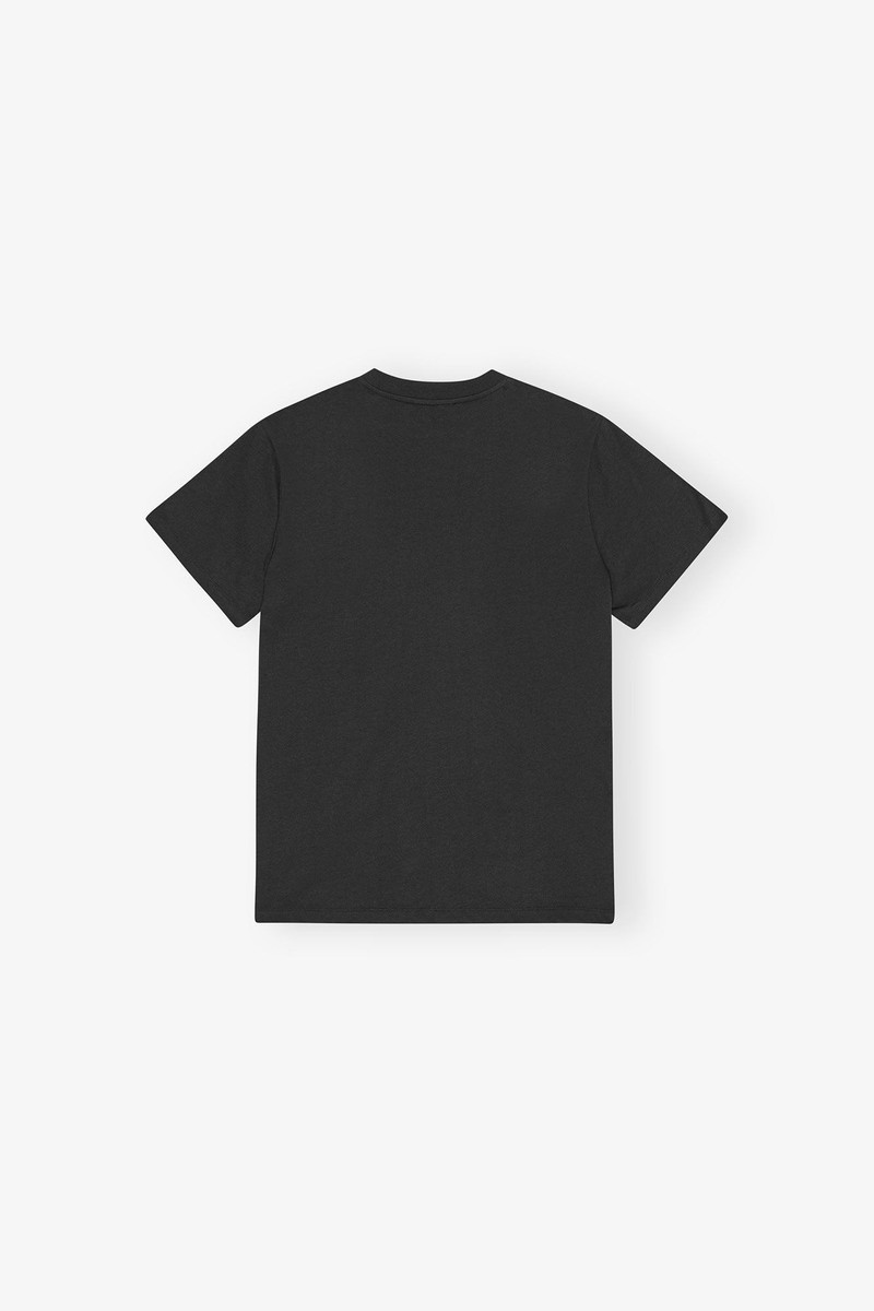 BLACK BASIC JERSEY GREEN CHERRY RELAXED T-SHIRT 6