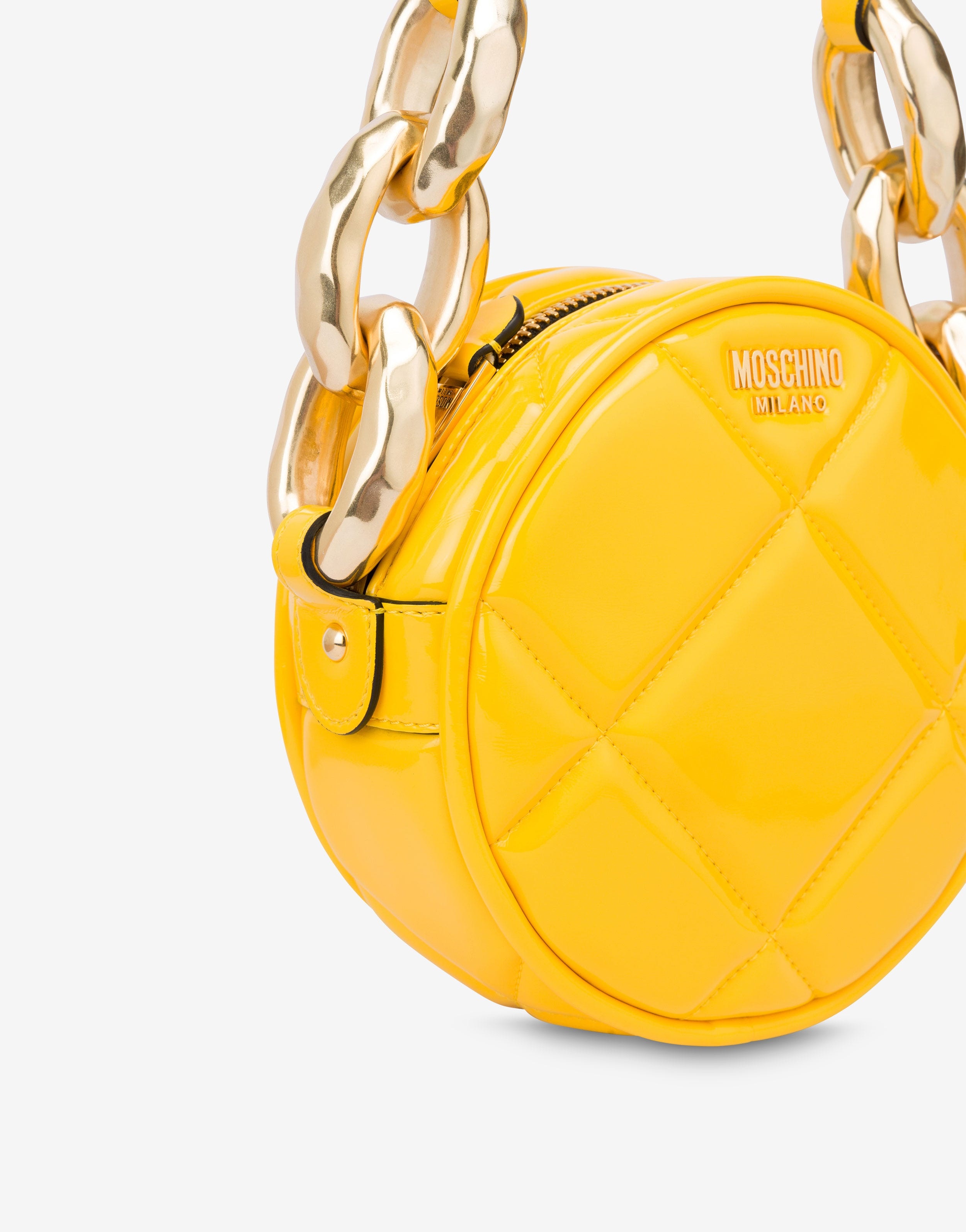MAXI CHAIN QUILTED ROUND BAG - 4