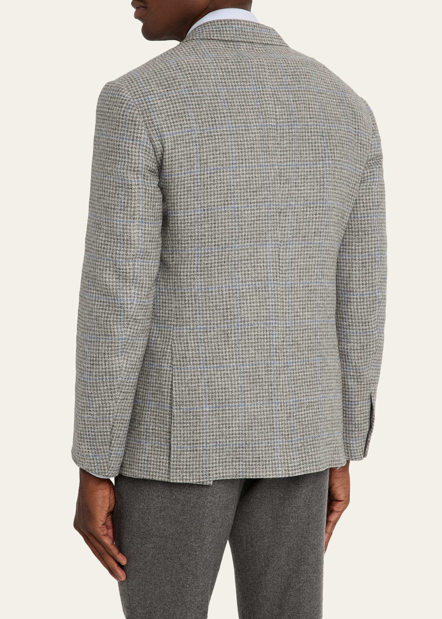 Men's Houndstooth Two-Button Sport Coat - 3