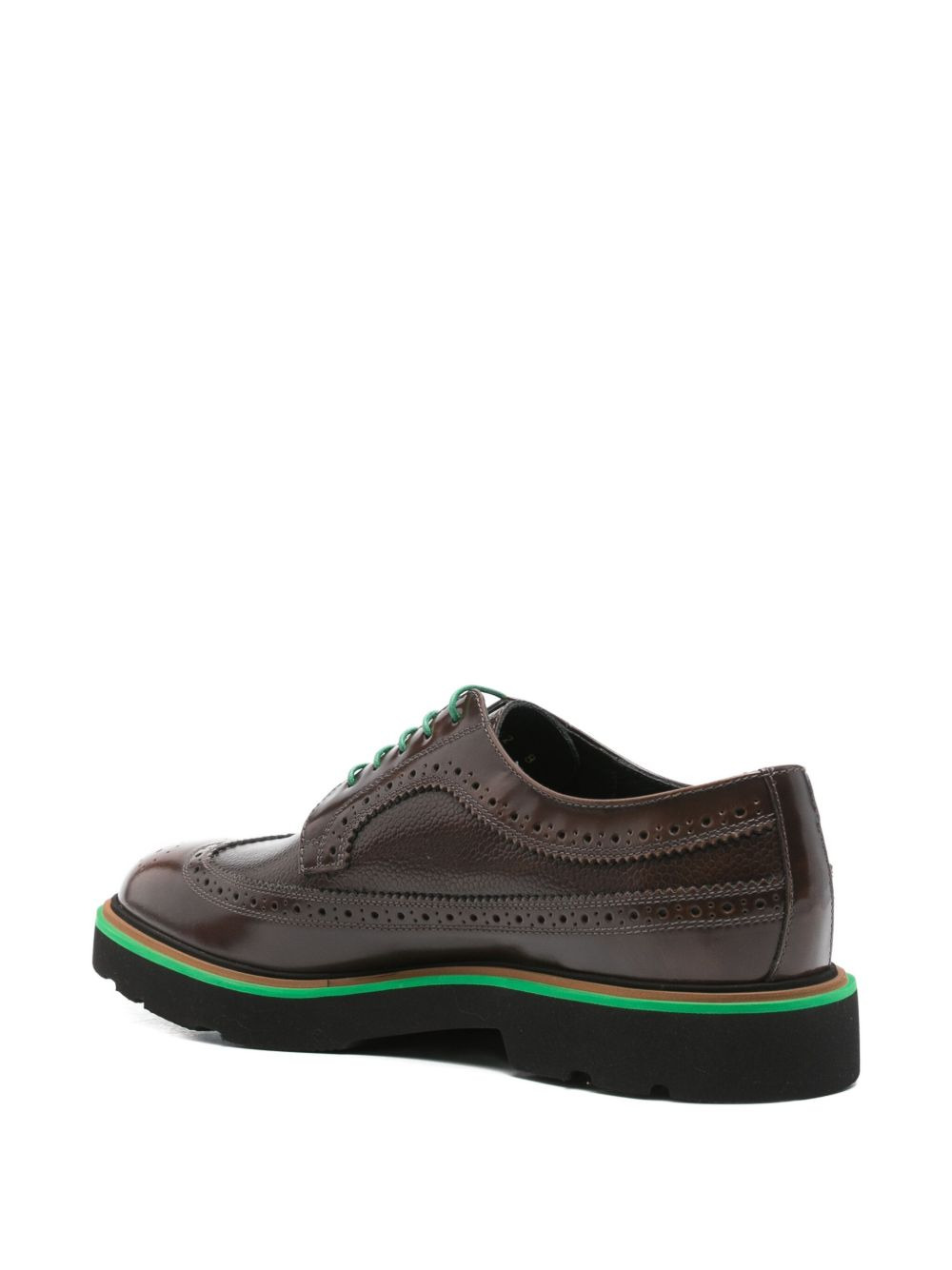 leather brogue derby shoes - 3