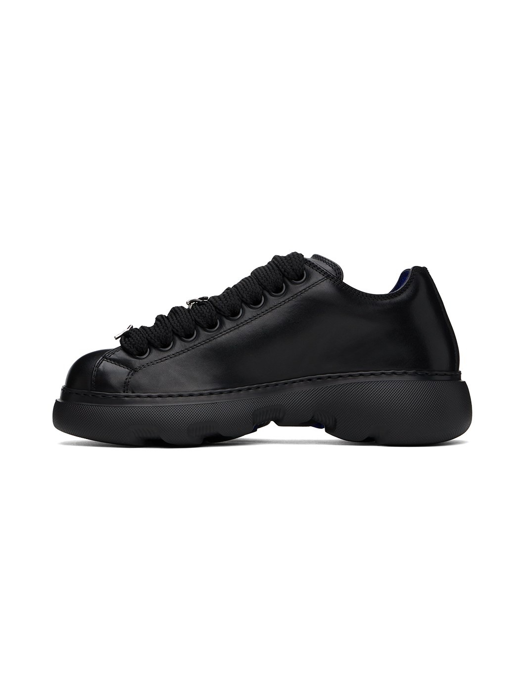 Black Leather Ranger Sneakers - 3