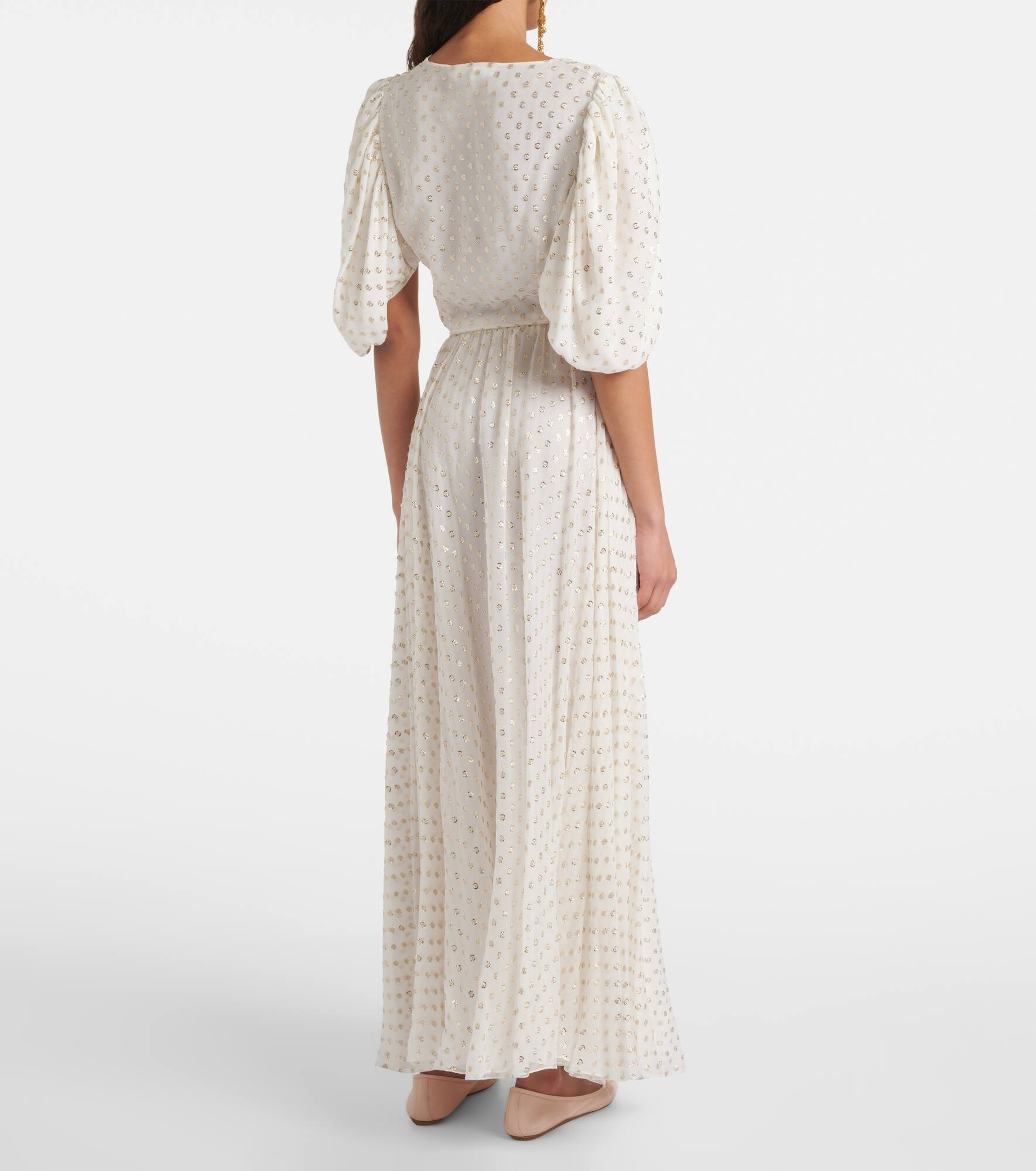 Jacquard silk-blend muslin crop top - 3