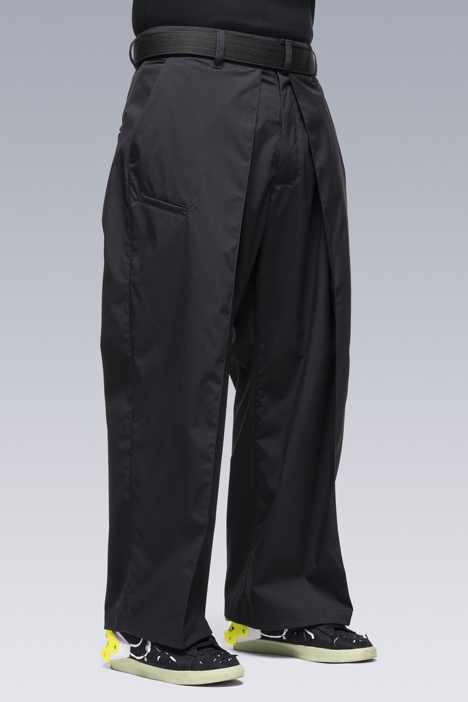 P45-E Encapsulated Nylon Single Pleat Trouser Black - 3