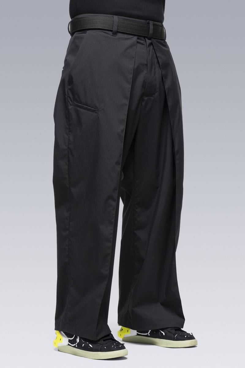 P45-E Encapsulated Nylon Single Pleat Trouser Black 3