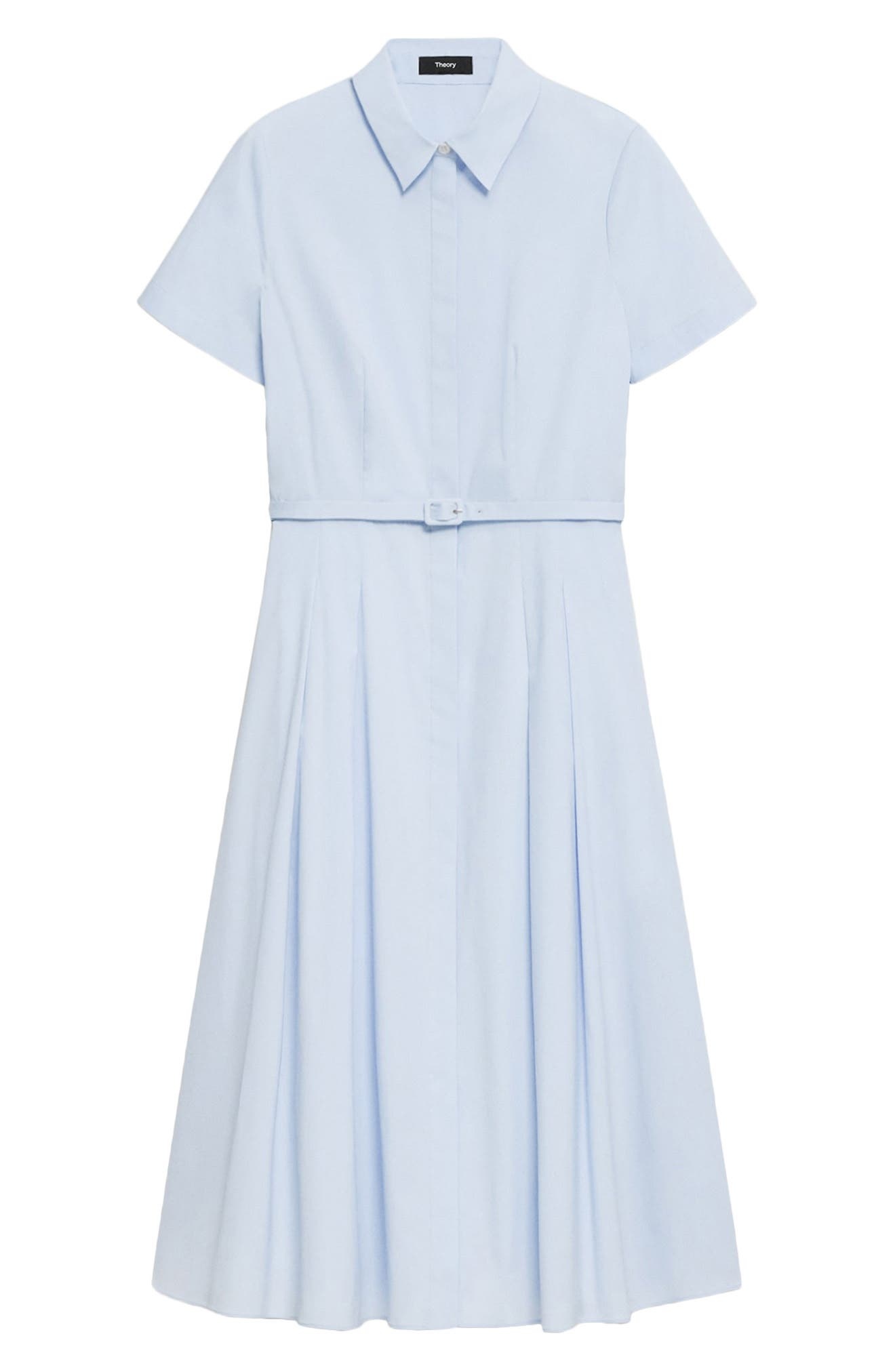 Theory Belted Cotton Blend Shirtdress in Olympic at Nordstrom - 5