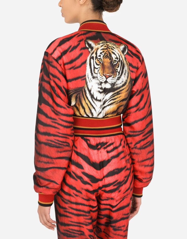 Twill jacket with tiger print - 5