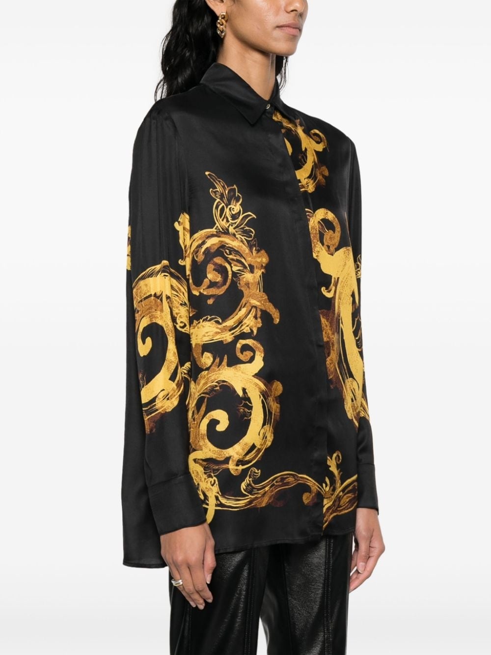 Chain Couture-print satin shirt - 3