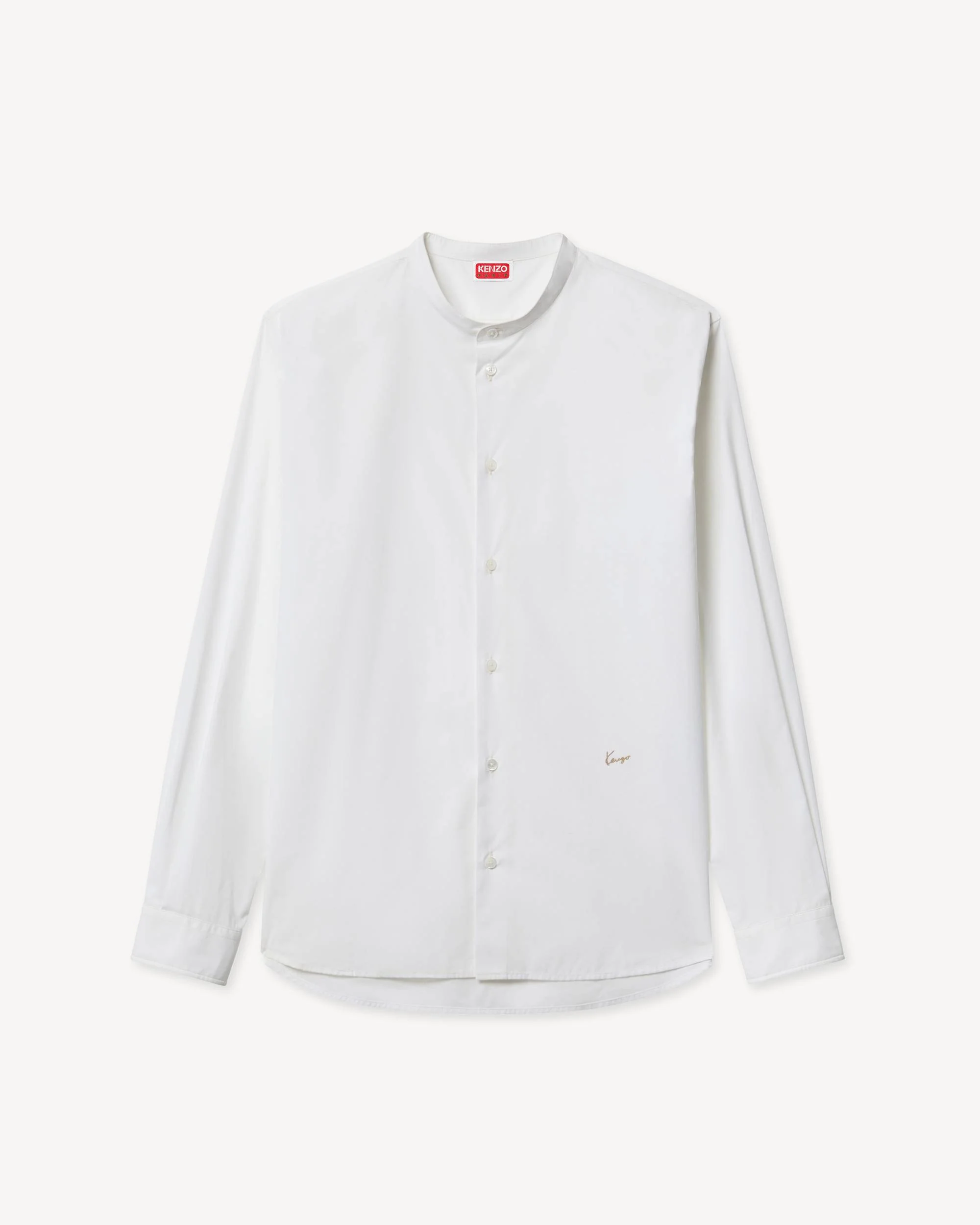 'KENZO Signature' officer collar shirt in cotton - 1