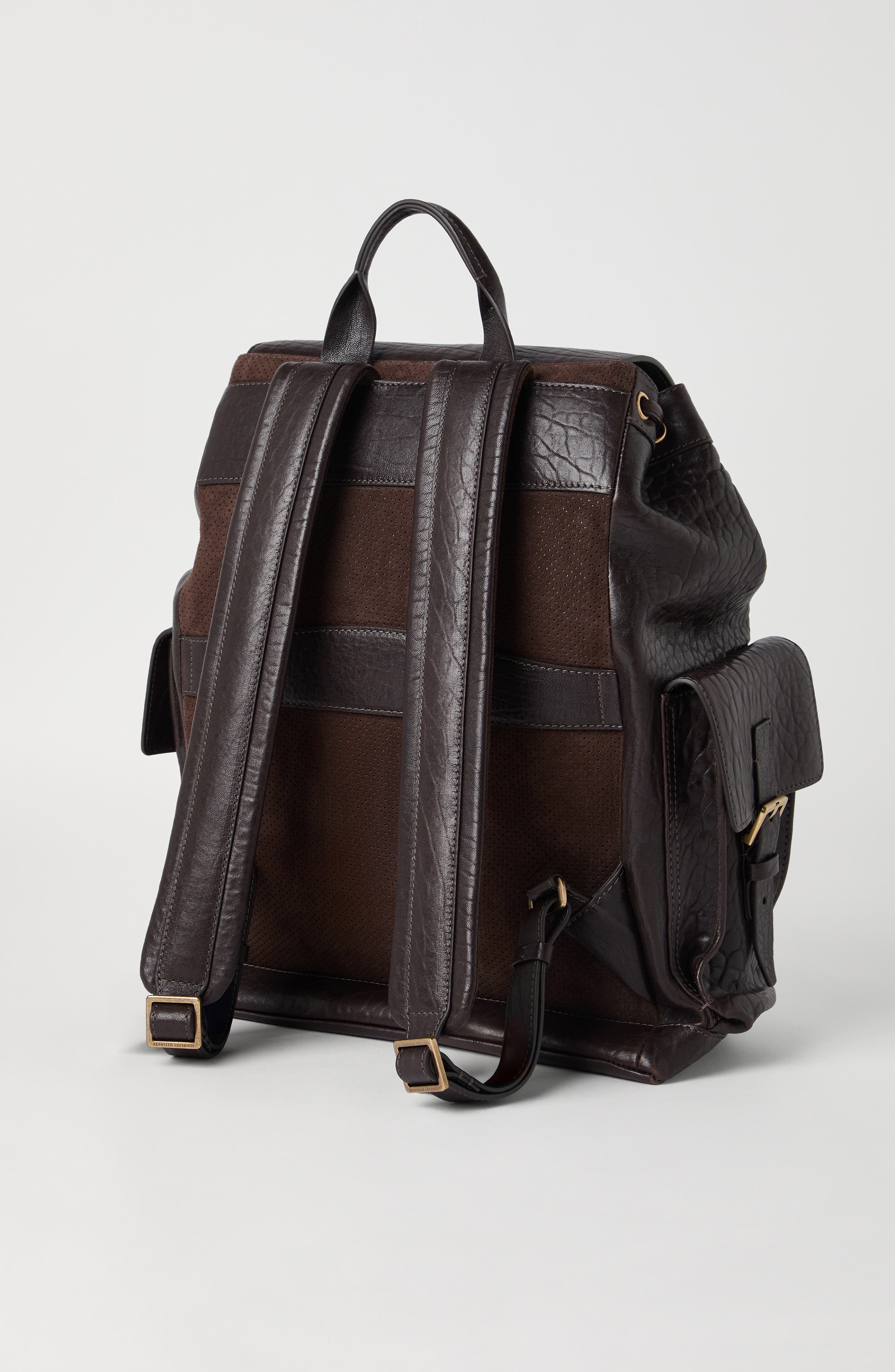 Brunello Cucinelli Leather city backpack in Brown at Nordstrom - 3