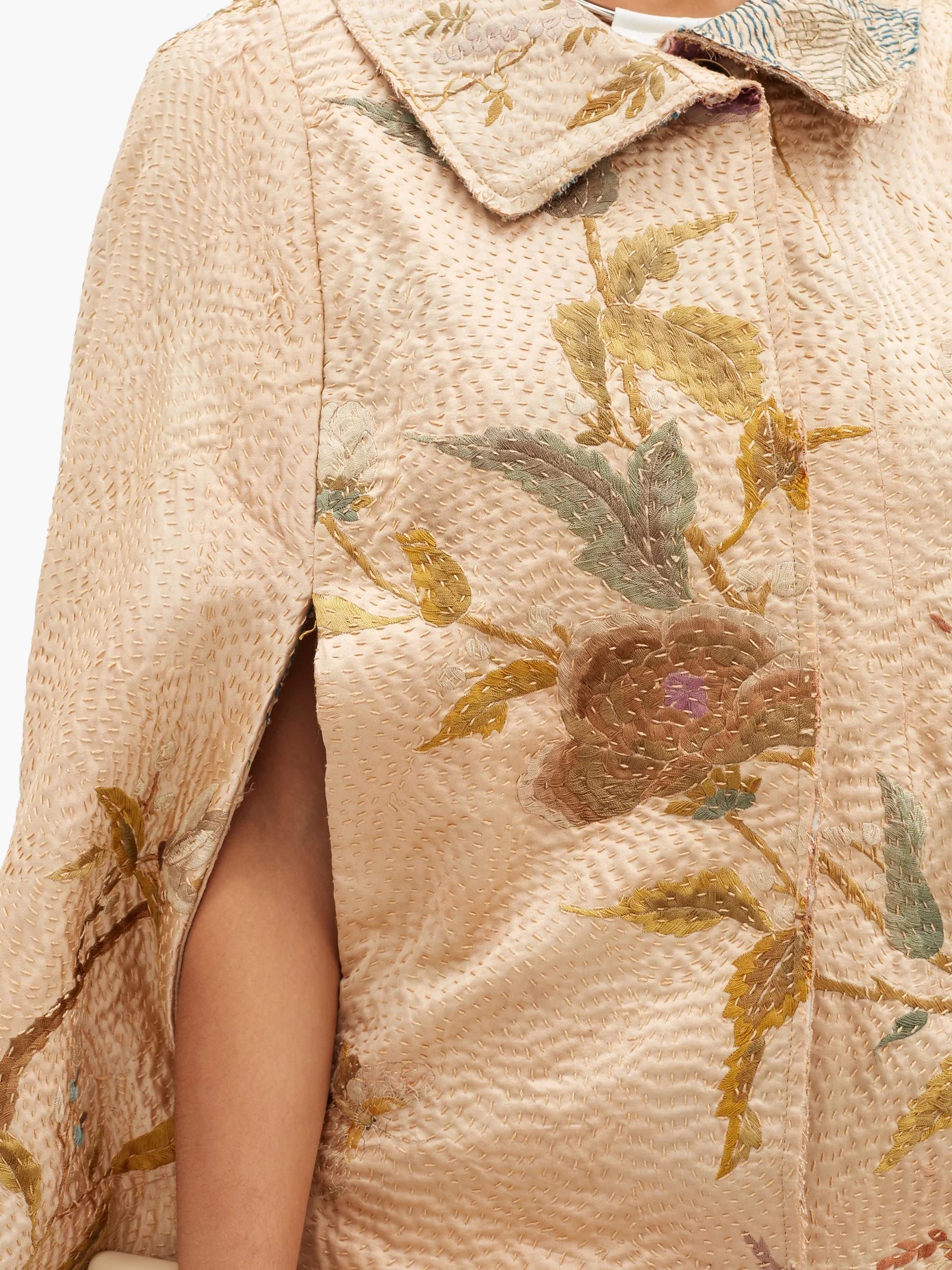 Mafalda 19th-century embroidered-silk cape - 3