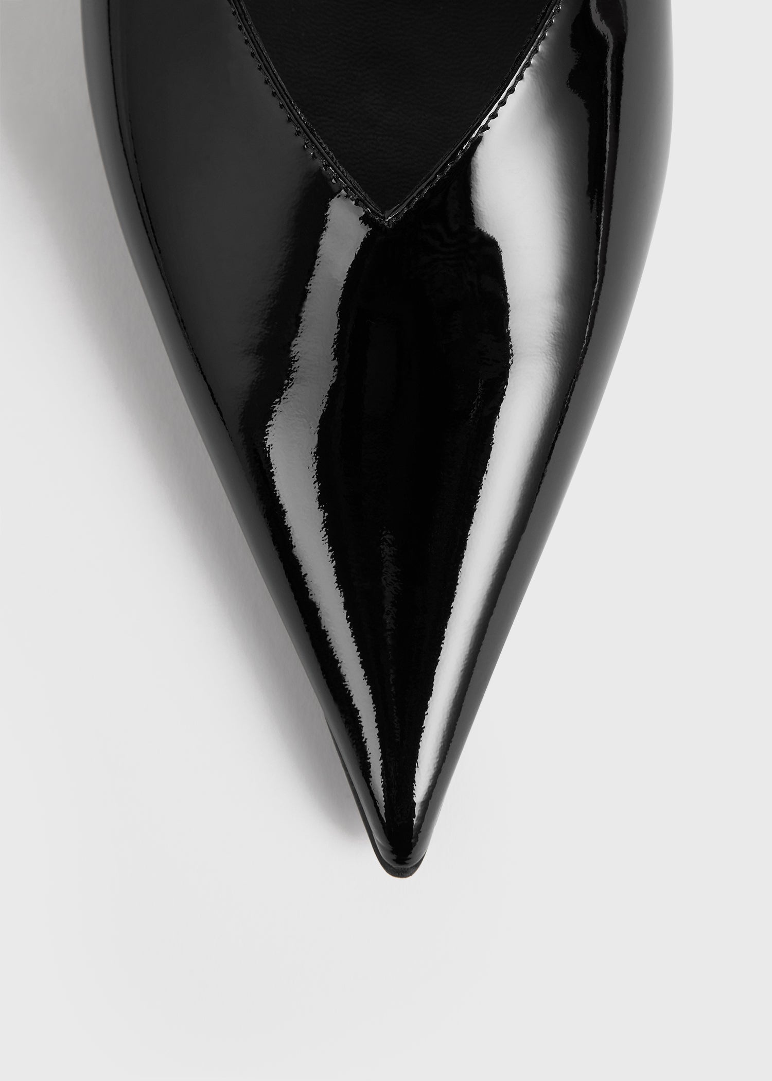 Sharp patent-leather wedge mules black - 6
