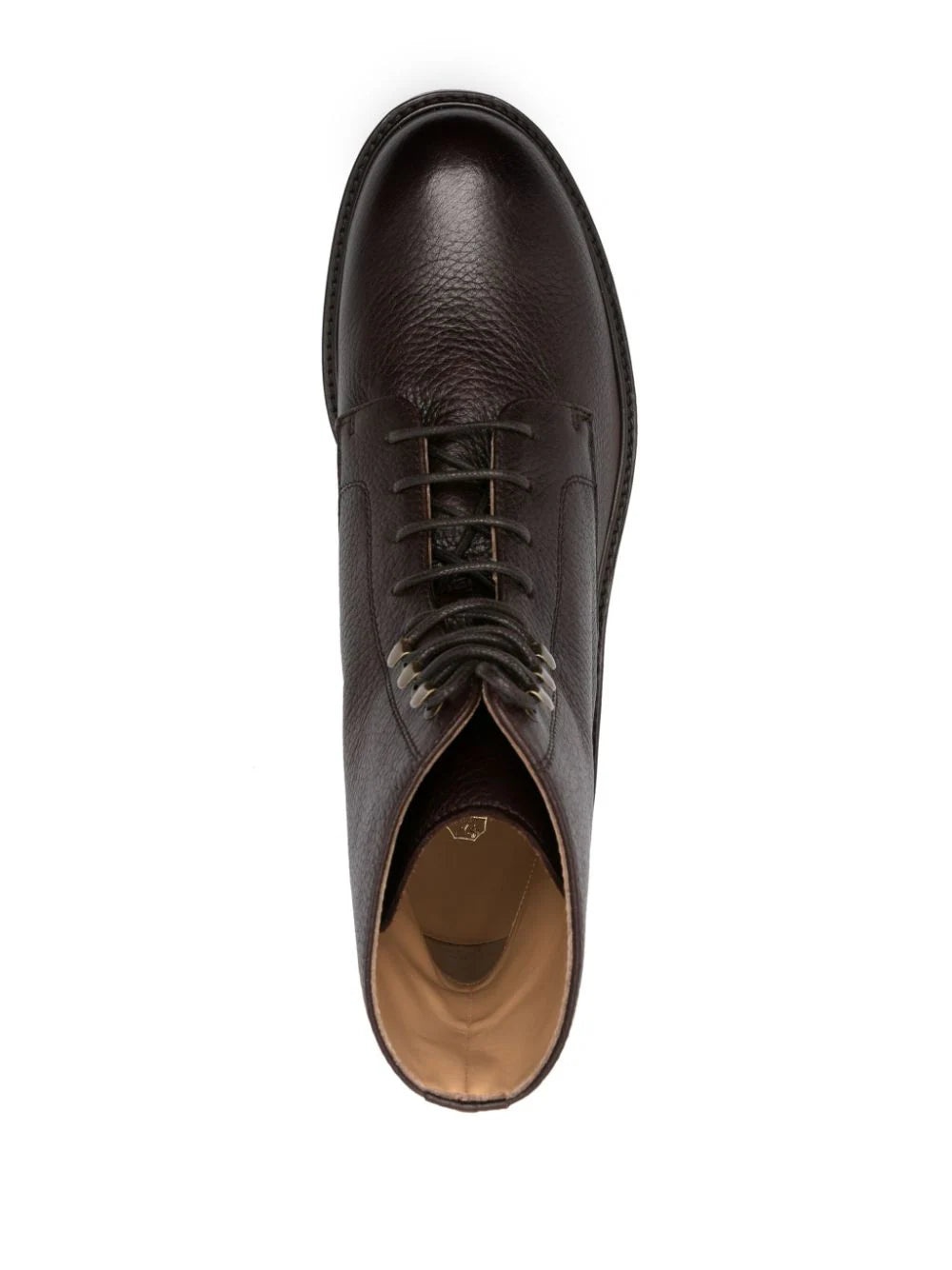 ROUND-TOE LEATHER ANKLE BOOTS - 4