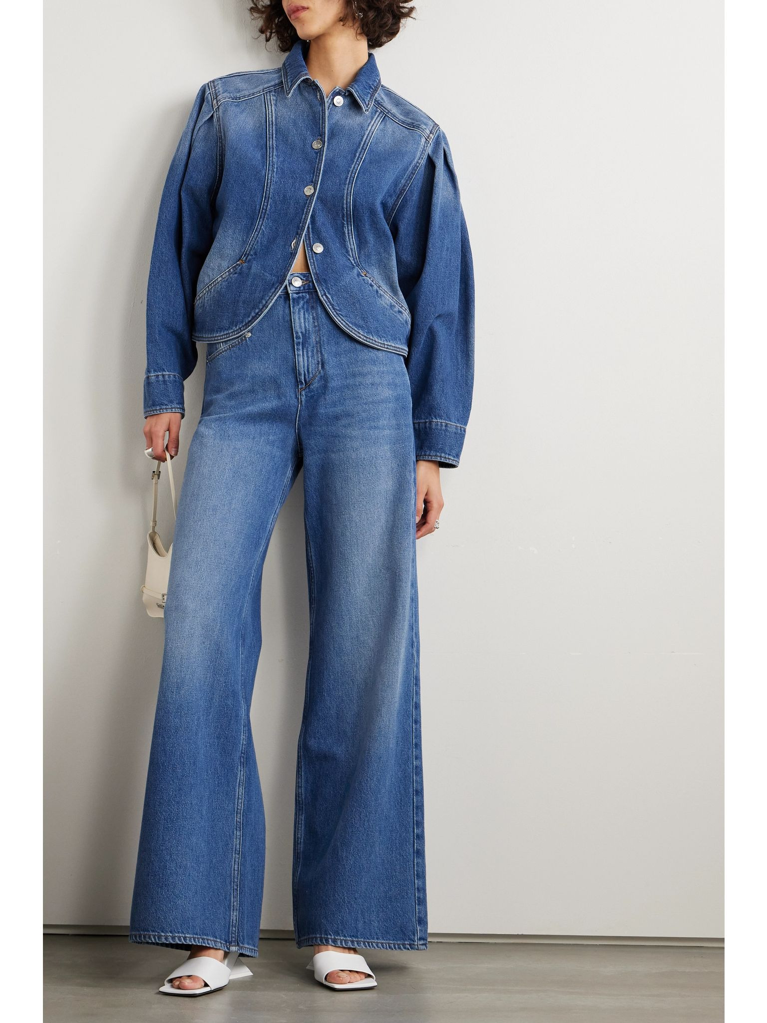 Lemony high-rise wide-leg jeans Mid denim - 2