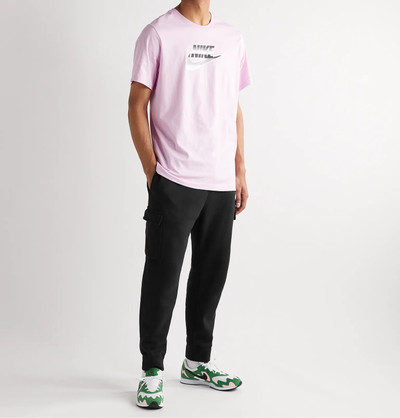 Nike Sportswear Club Slim-Fit Tapered Fleece-Back Cotton-Blend Jersey Cargo Sweatpants outlook