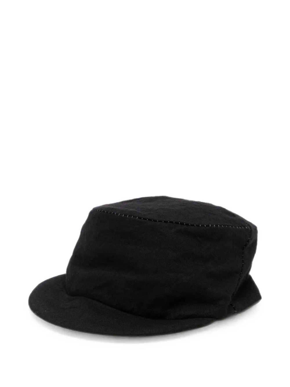 contrast-stitch flat-top hat - 1