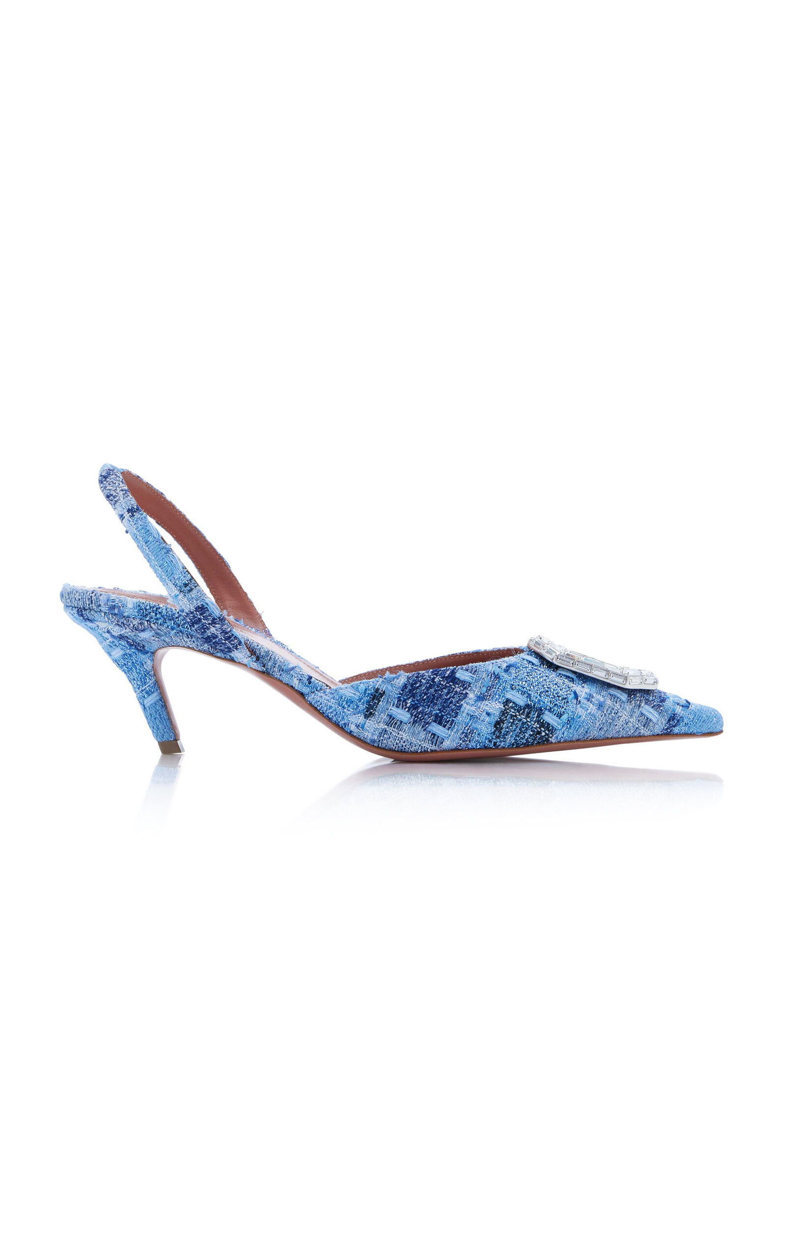 Camelia Tweed Slingback Pumps blue - 1