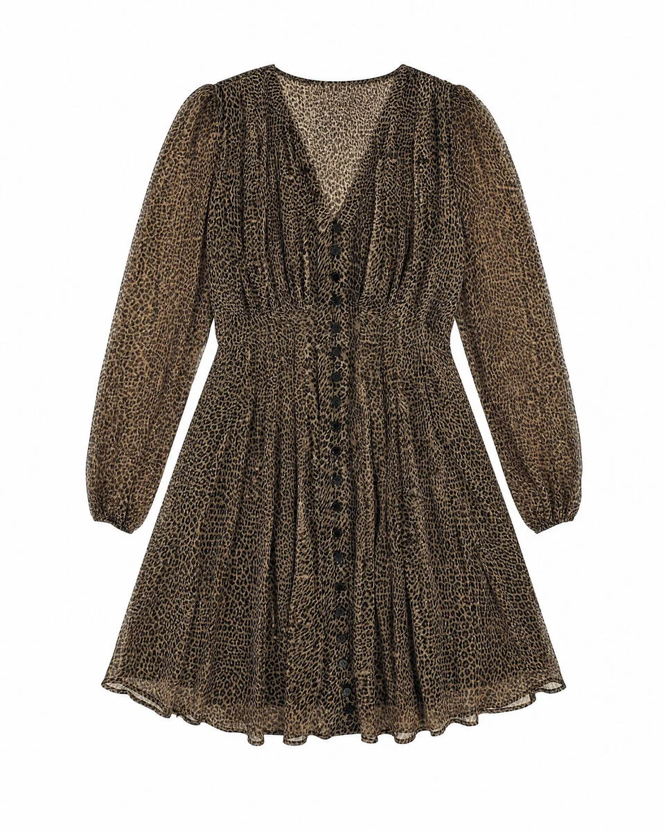 SHORT LEOPARD-PRINT DRESS - 1