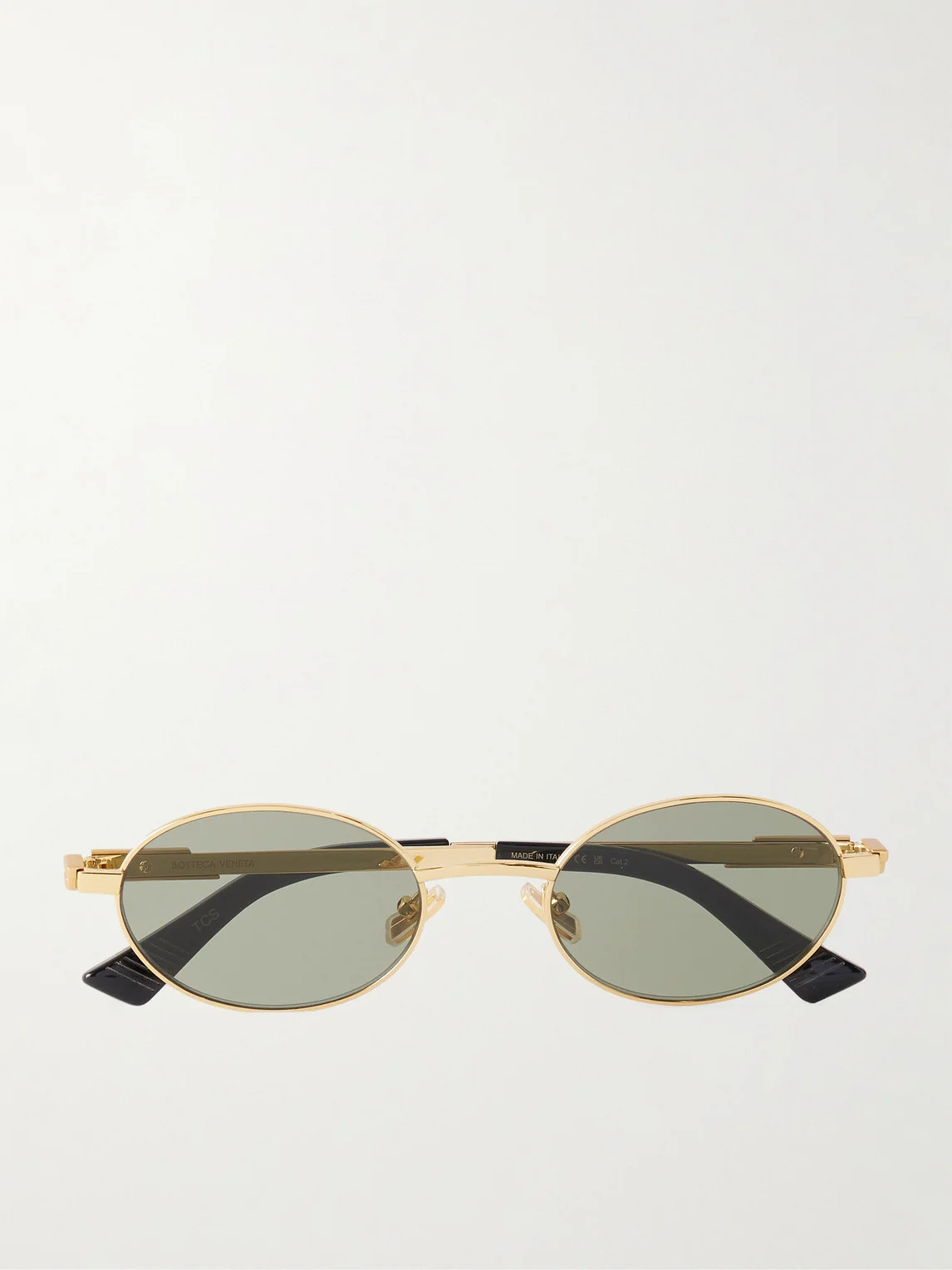 Stretch Panthos Oval-Frame Gold-Tone Sunglasses - 1
