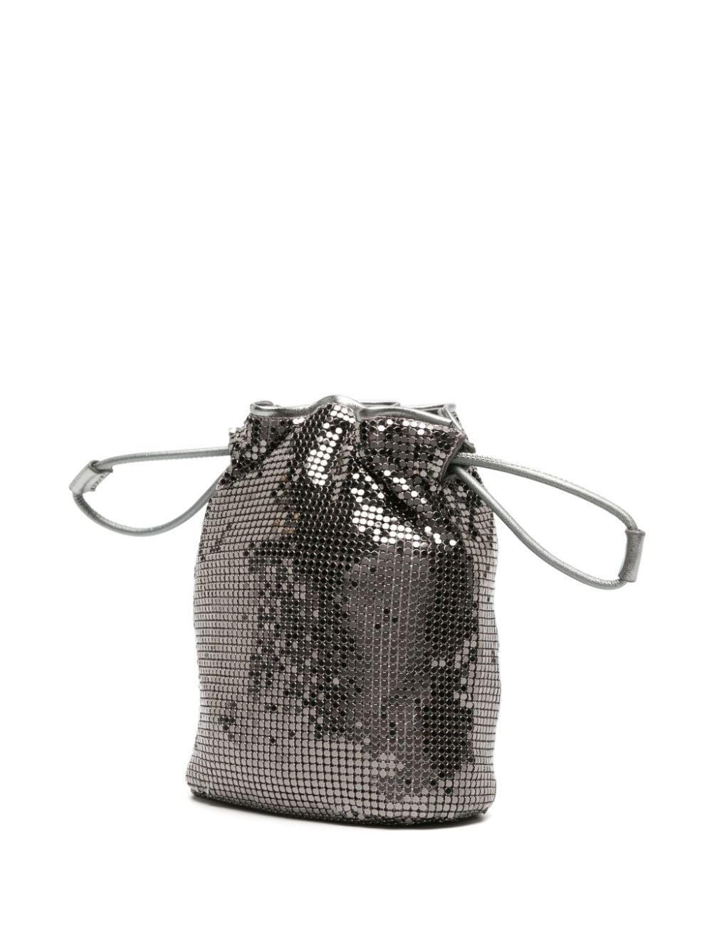studded mesh-design bucket bag - 2