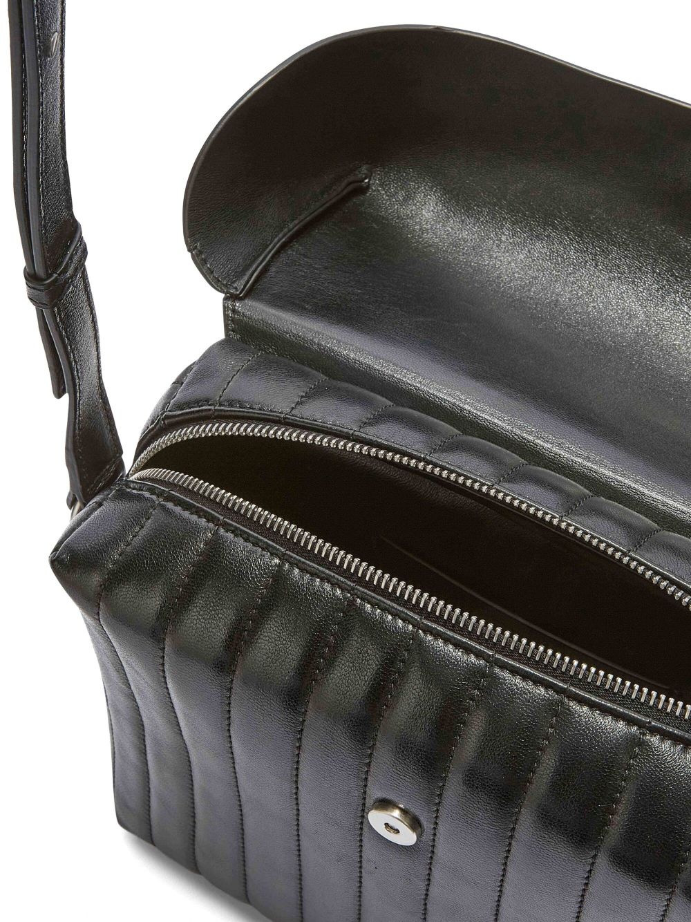 panelled leather shoulder bag - 5