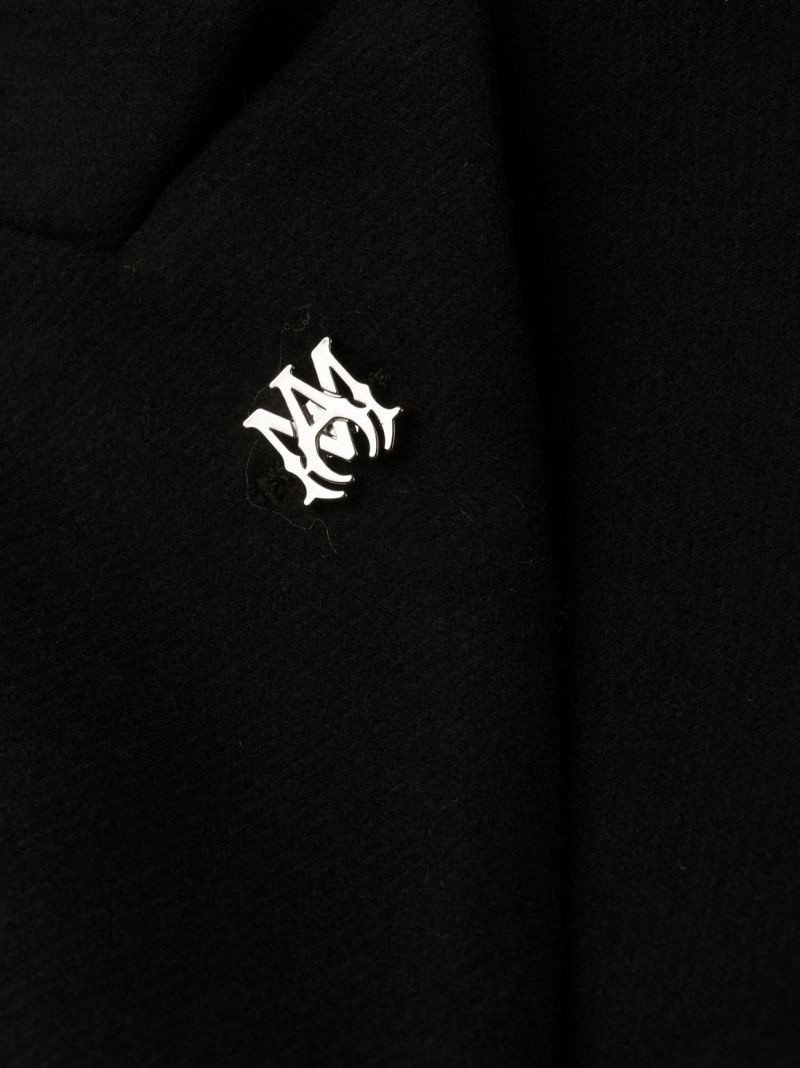 double-breasted notched-lapel coat - 7