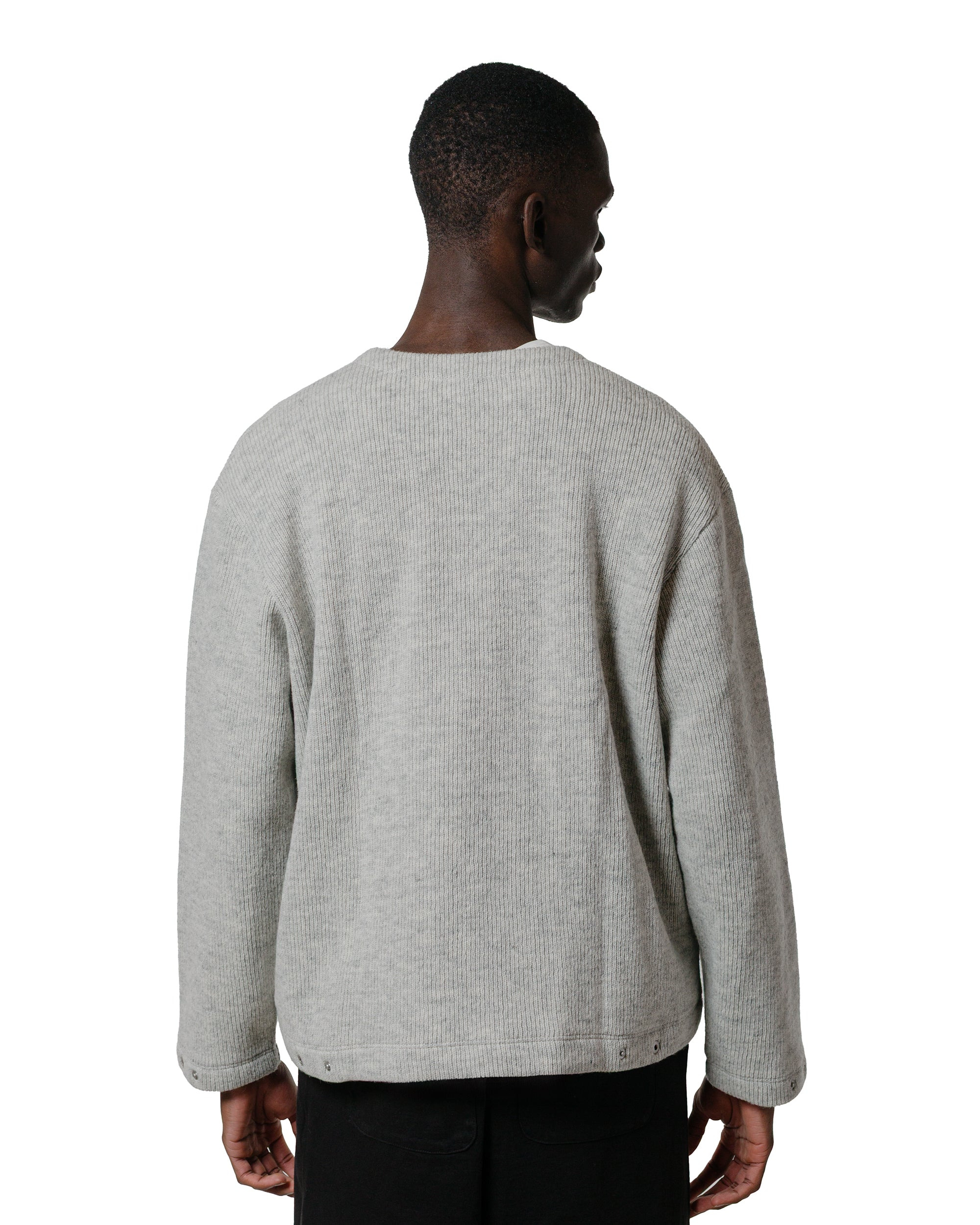 V Neck Snap Sweater Oat - 3