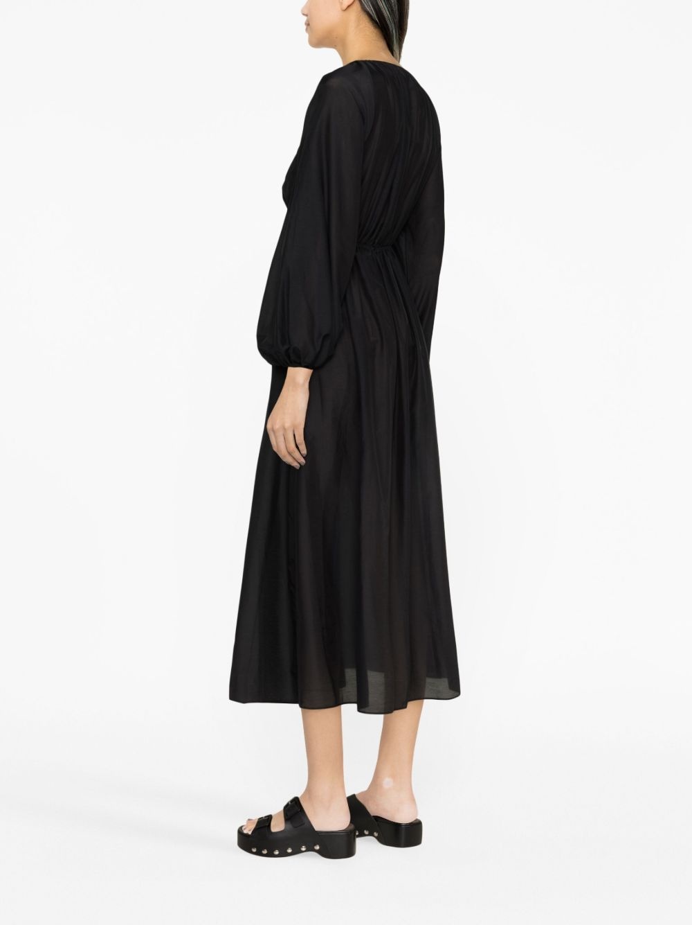 V-neck midi dress - 4