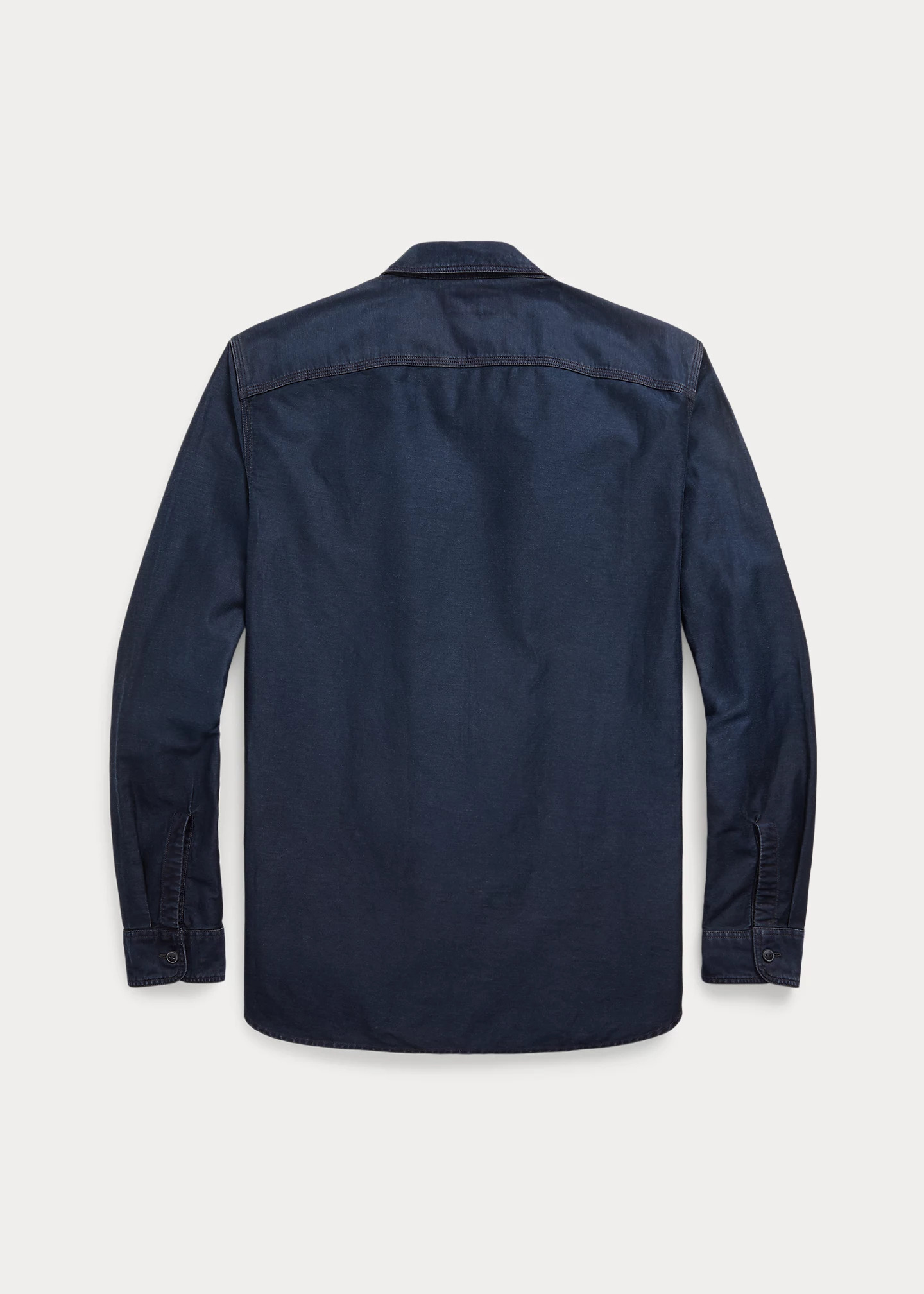 Indigo Cotton-Linen Sateen Workshirt - 2