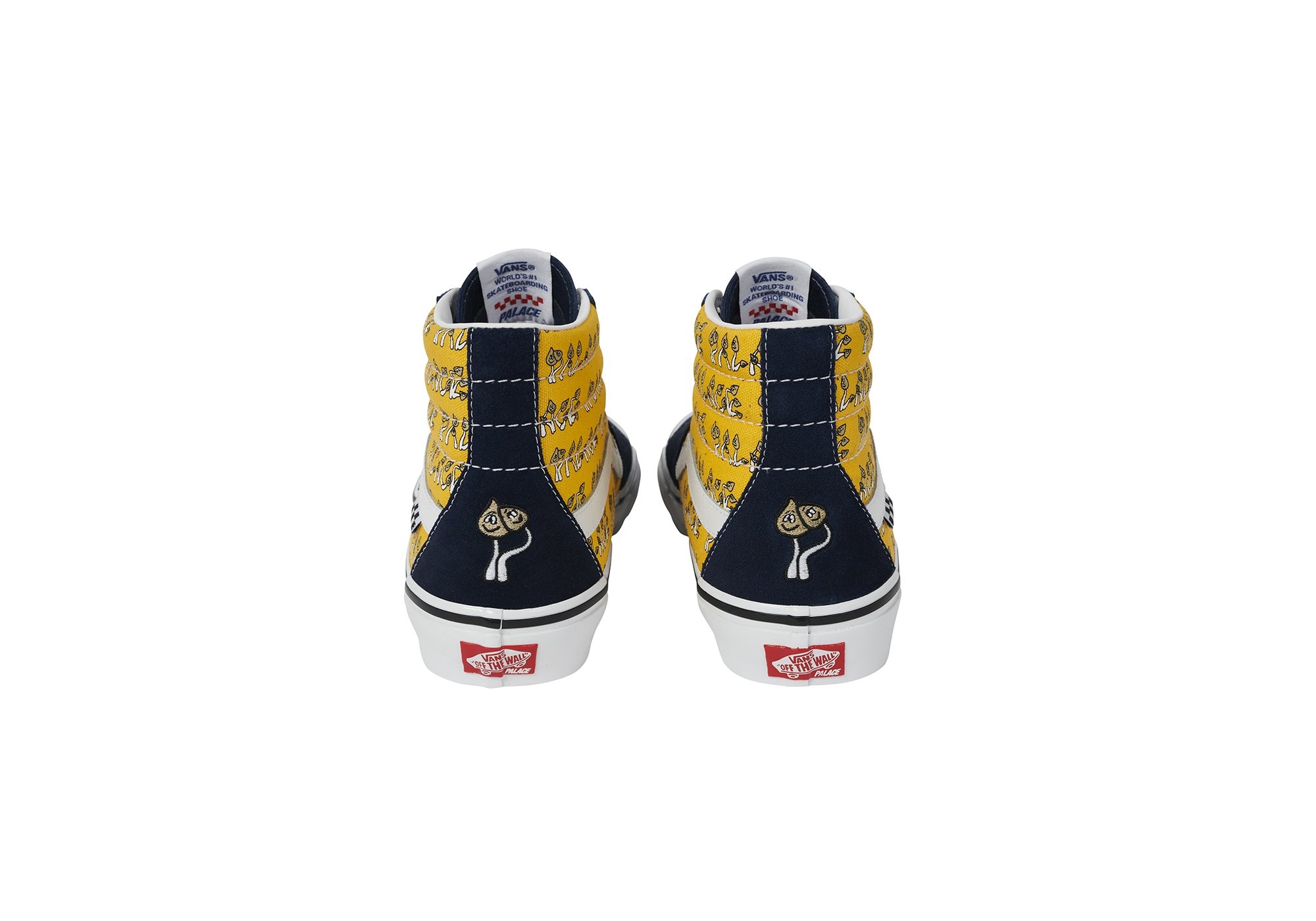 PALACE VANS SKATE SK8-HI YELLOW / P SHROOM - 4