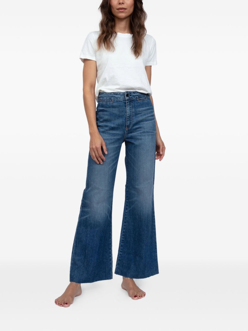 ASKK NY whiskered raw-hem jeans outlook