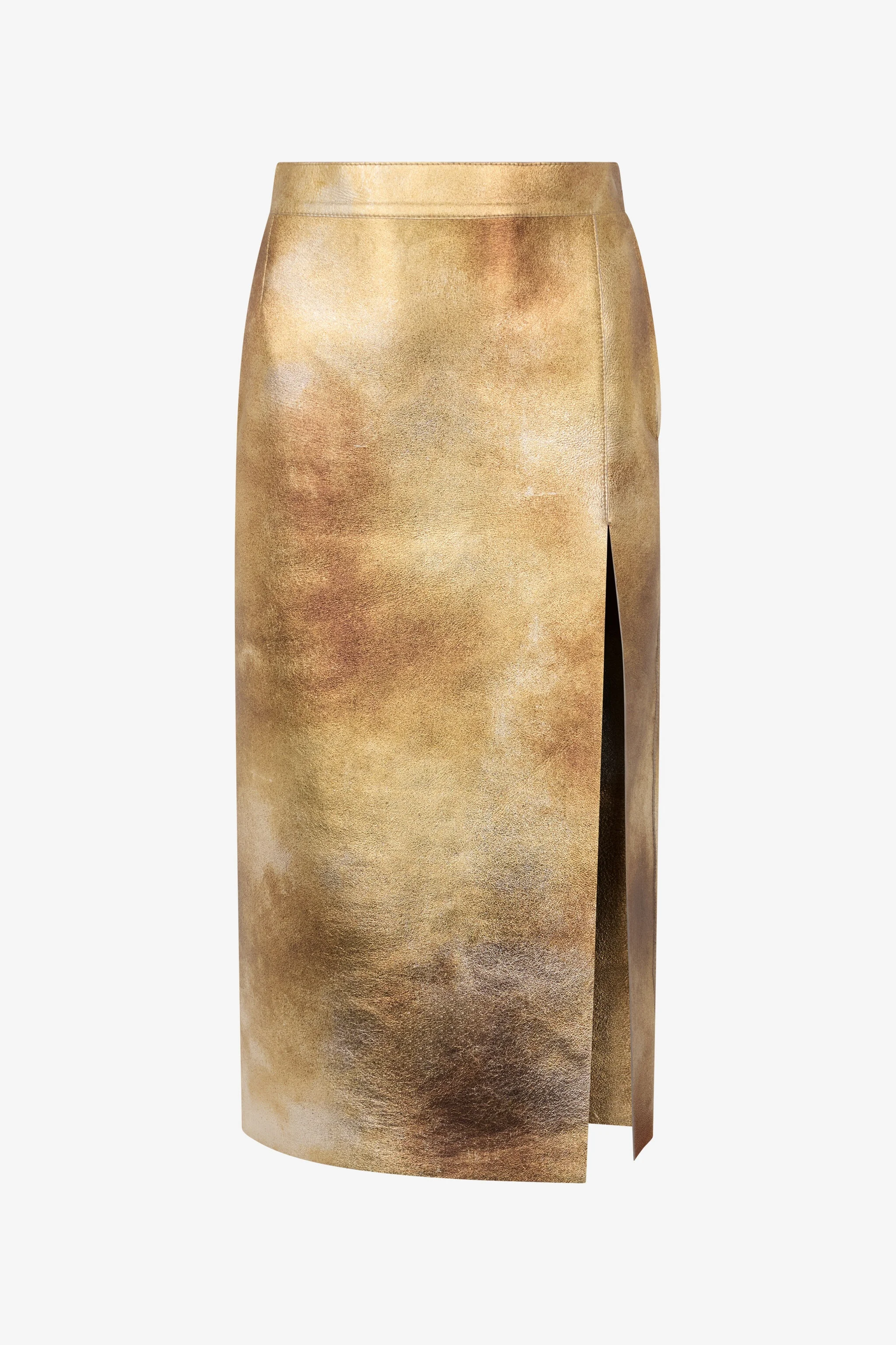 Texture Skirt with Slit - 1