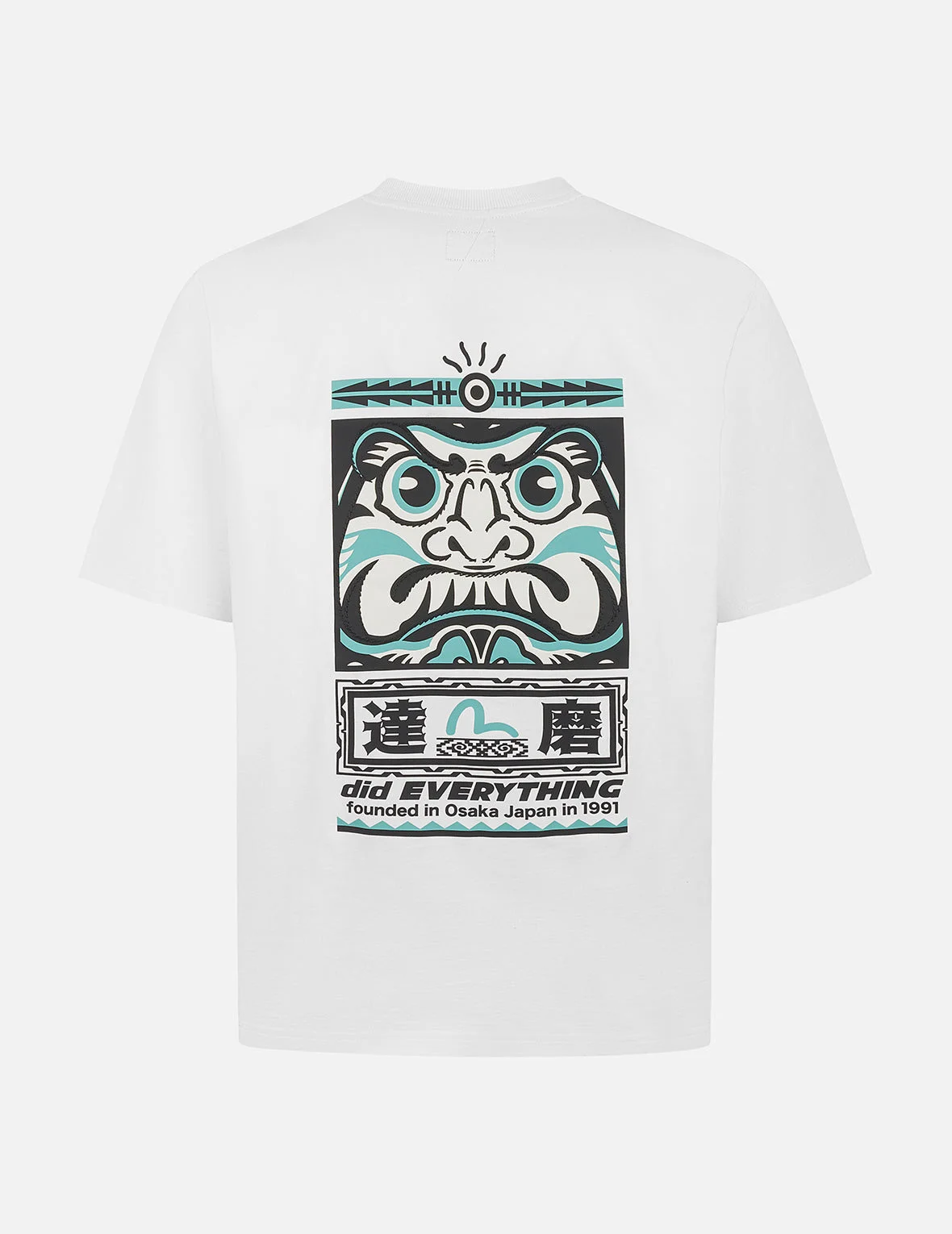 Seagull and Daruma Totem Print Regular Fit T-shirt - 1