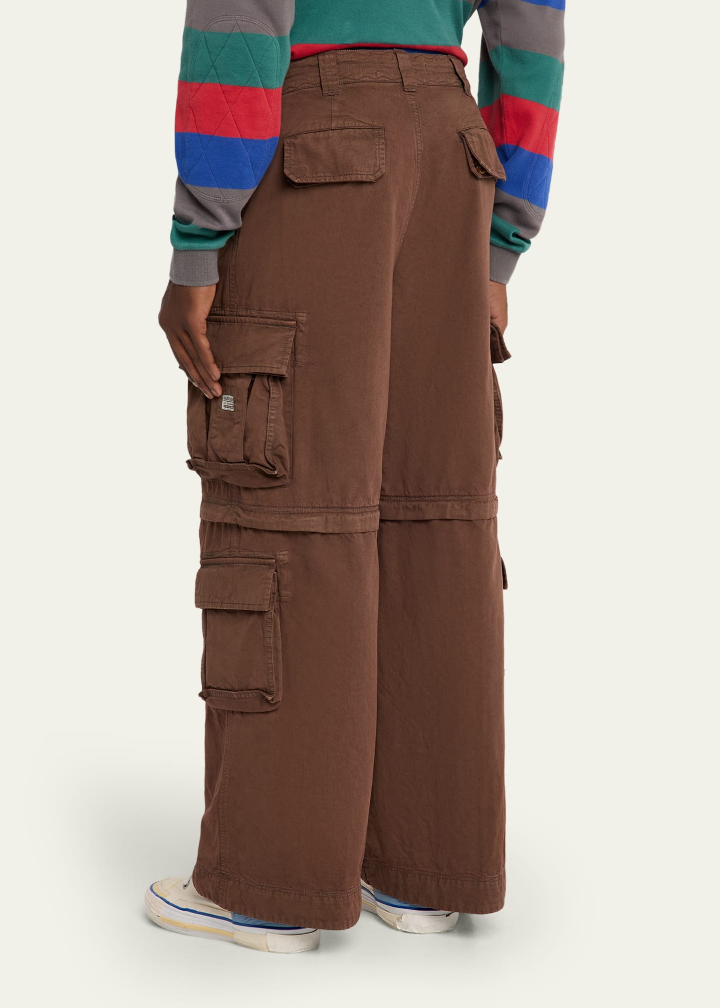 Men's Cotton Zip-Off Wide Leg Cargo Pants - 3