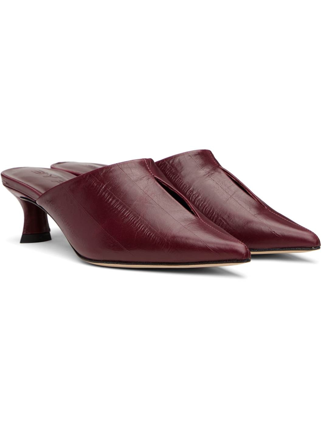 Burgundy Luciana Mules - 4