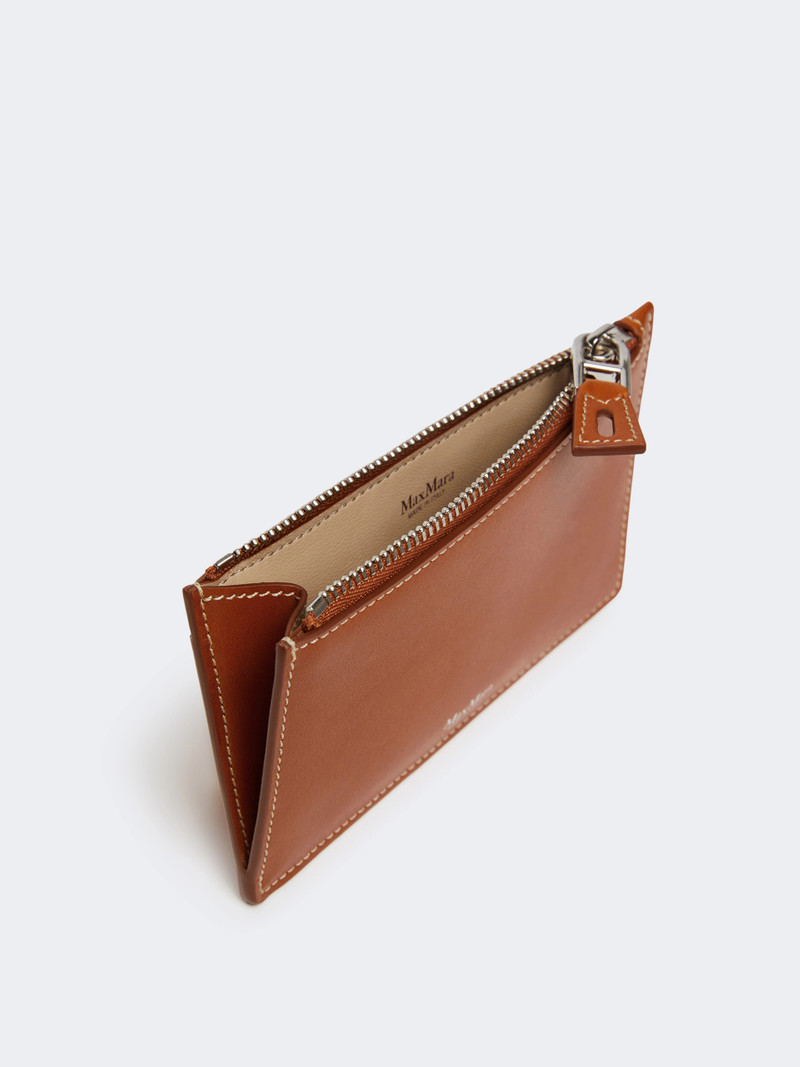 Max Mara Leather card holder - RUST outlook