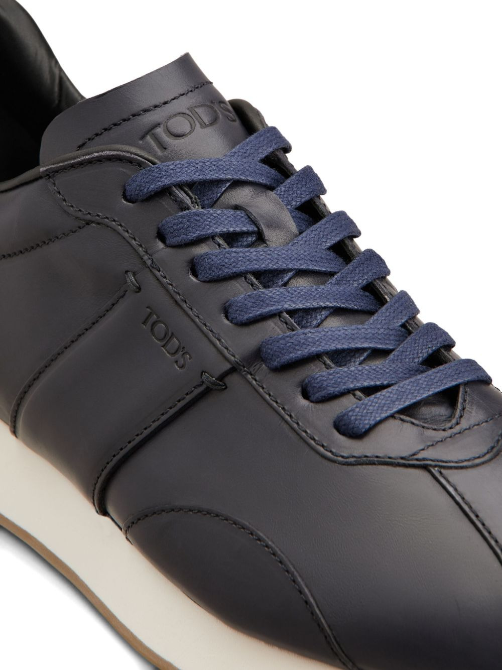 leather lace-up sneakers - 5