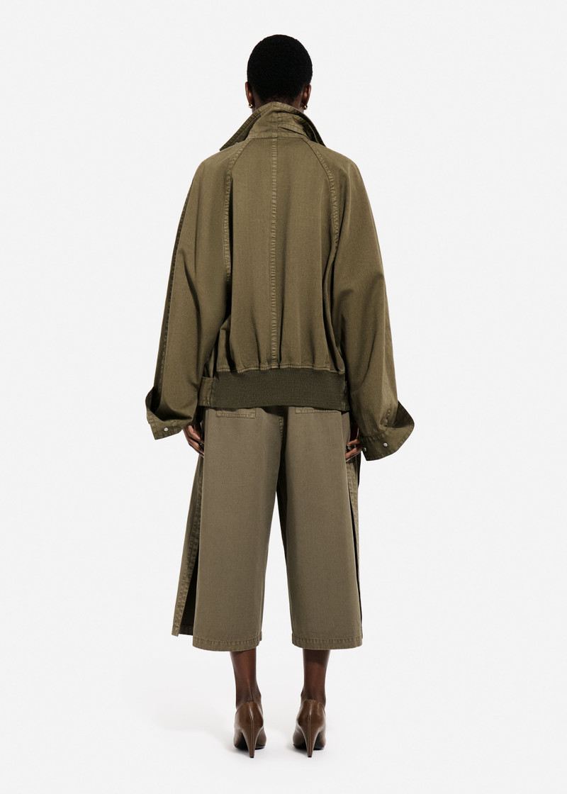 Garment Dye Pleated Culotte in Cotton 5