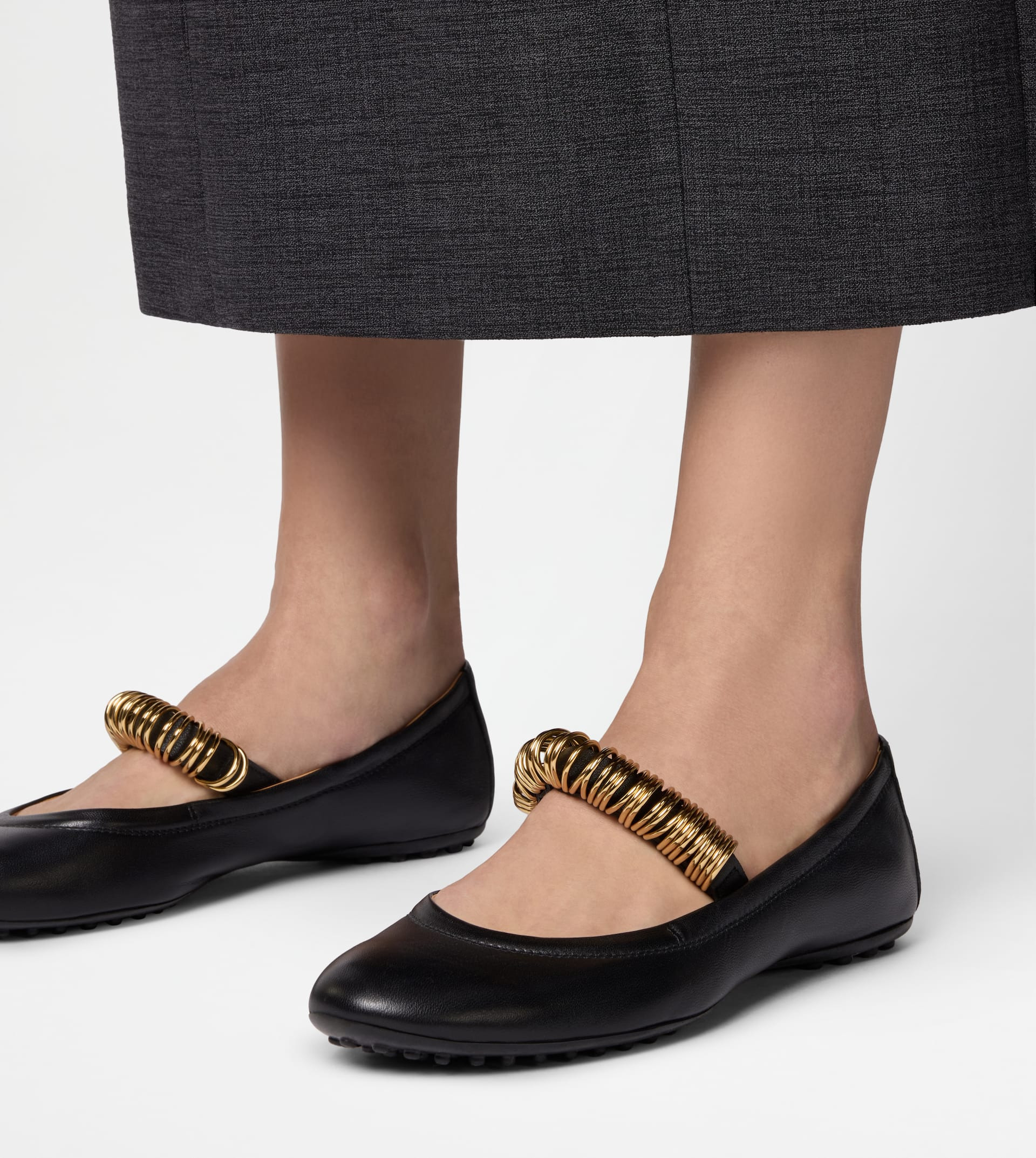 BALLERINAS IN LEATHER - BLACK - 6