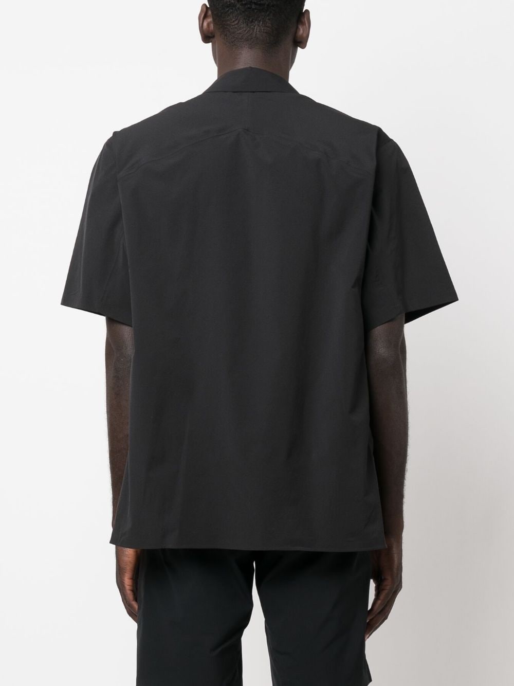 pointed-collar short-sleeve shirt - 4