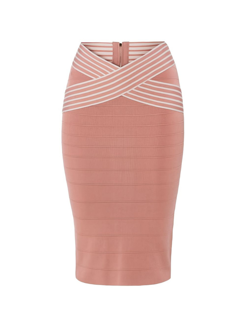 striped-detail midi skirt 1