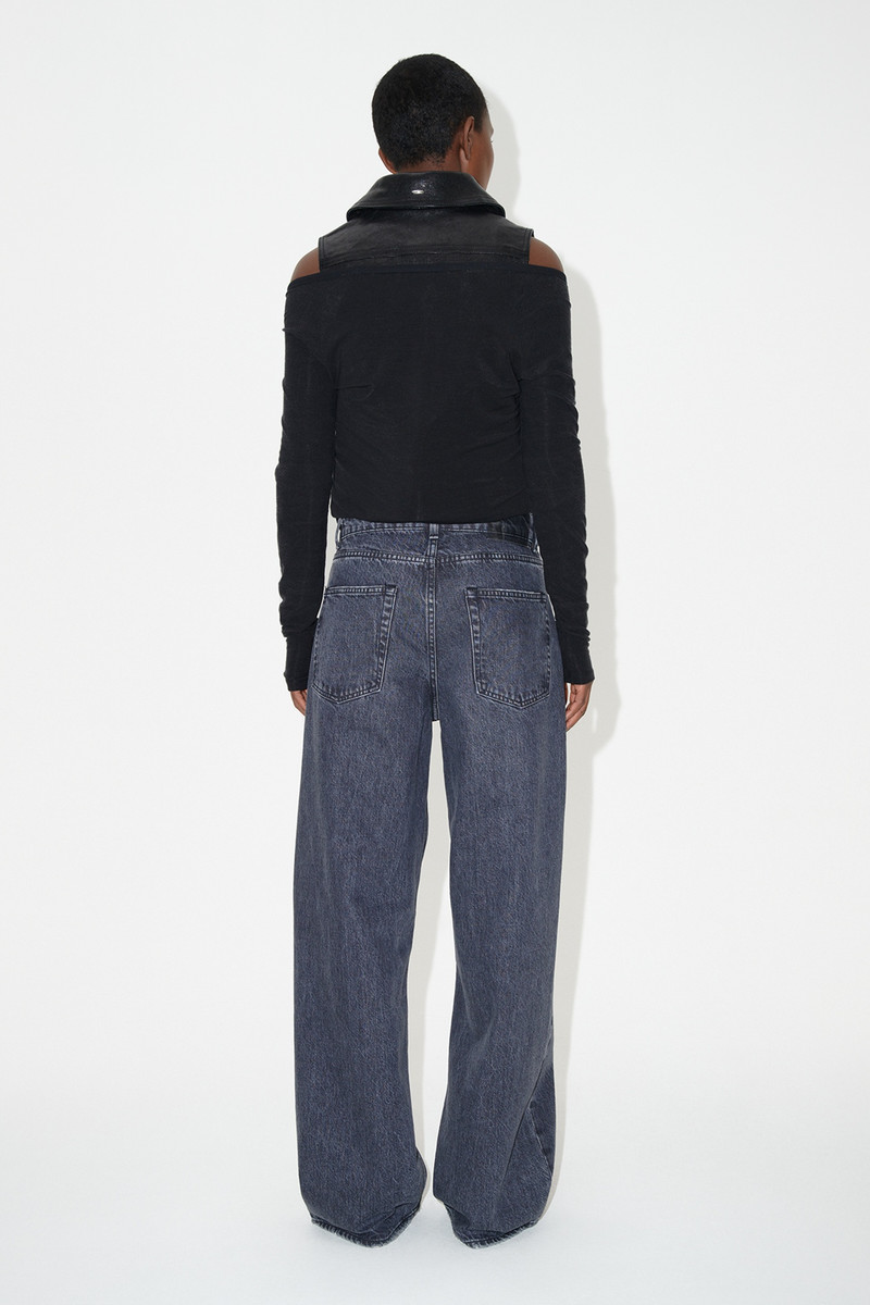 Full Cut Black Slash Denim 6