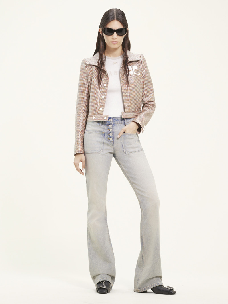 courrèges CHECKED VINYL JACKET outlook