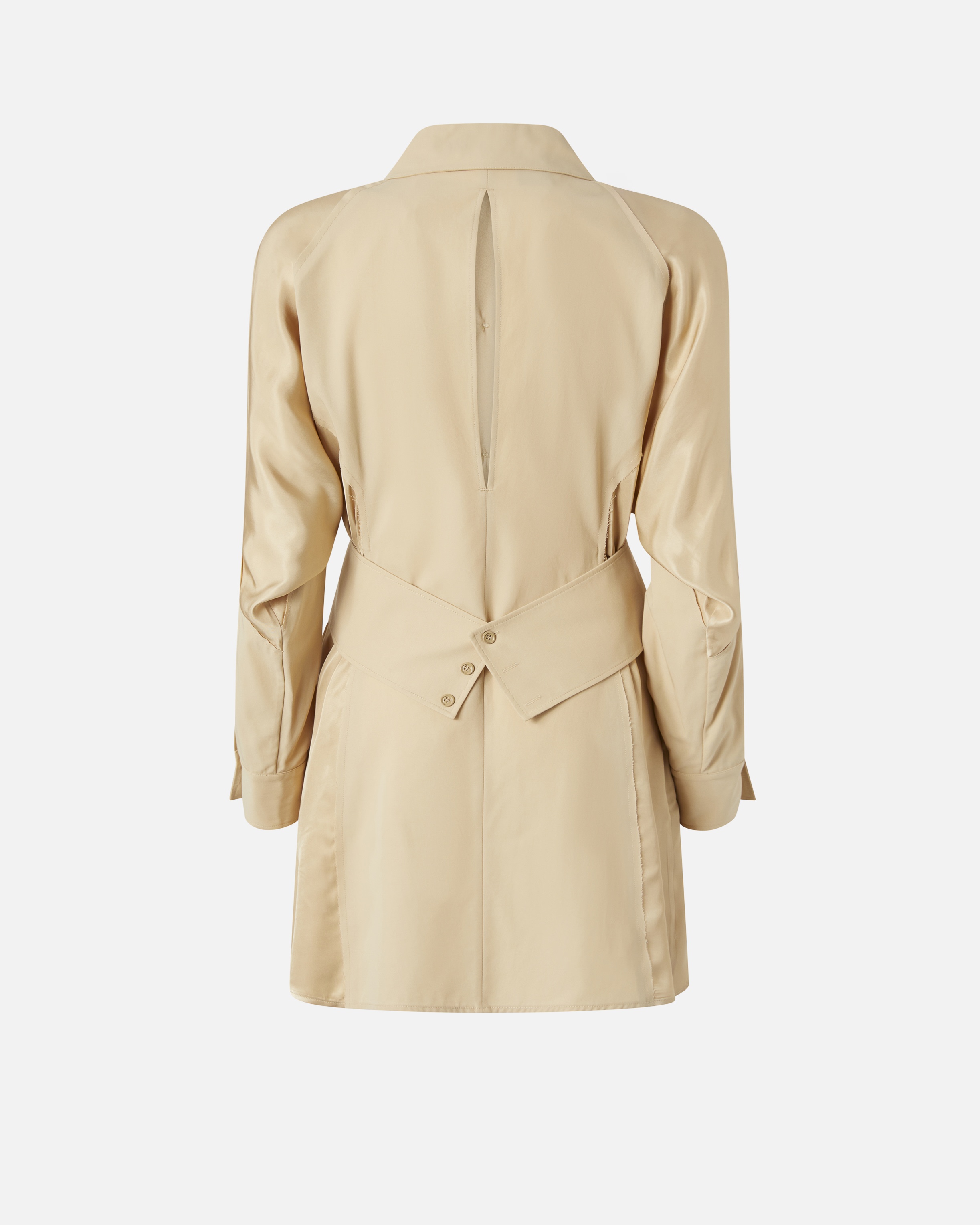 SHORT SHIRT DRESS IN HABOTAI AND COTTON - 6