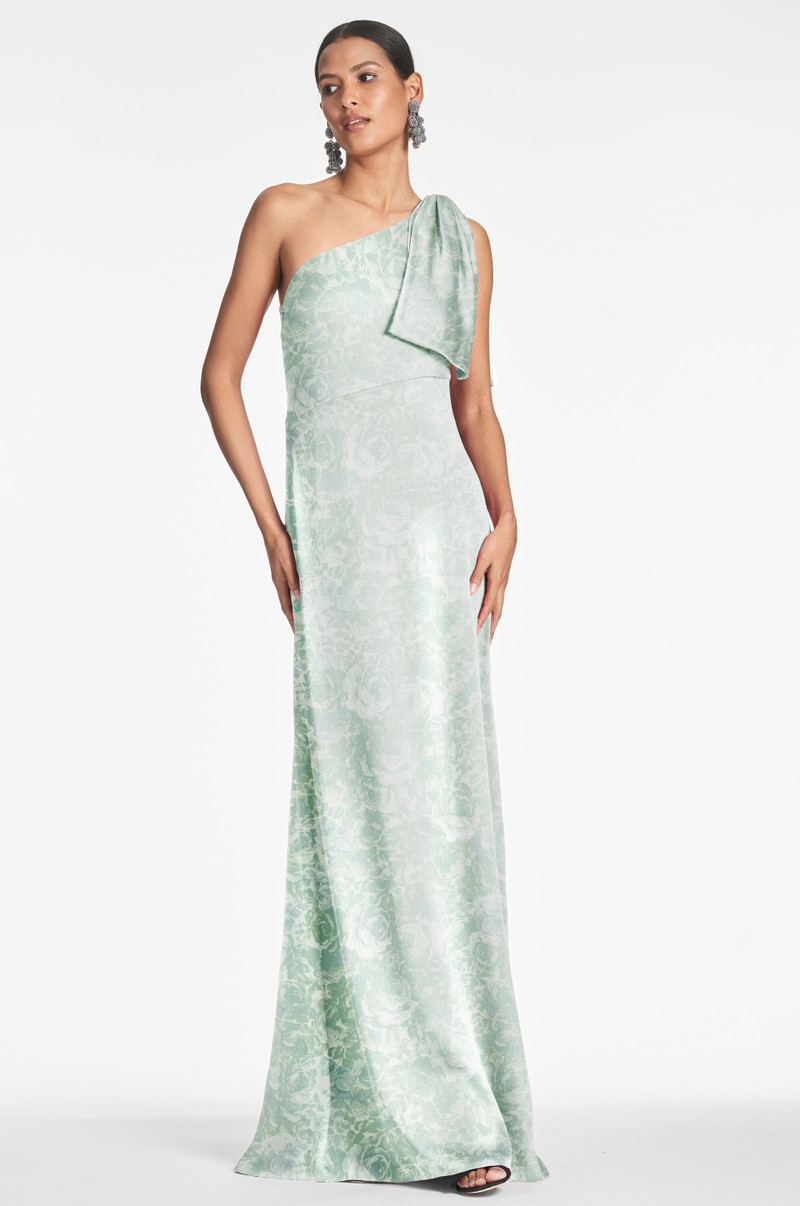 Chelsea Gown - Sage Painted Floral 4
