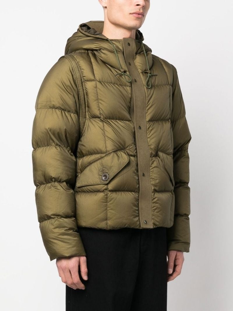 zip-up padded down jacket - 3