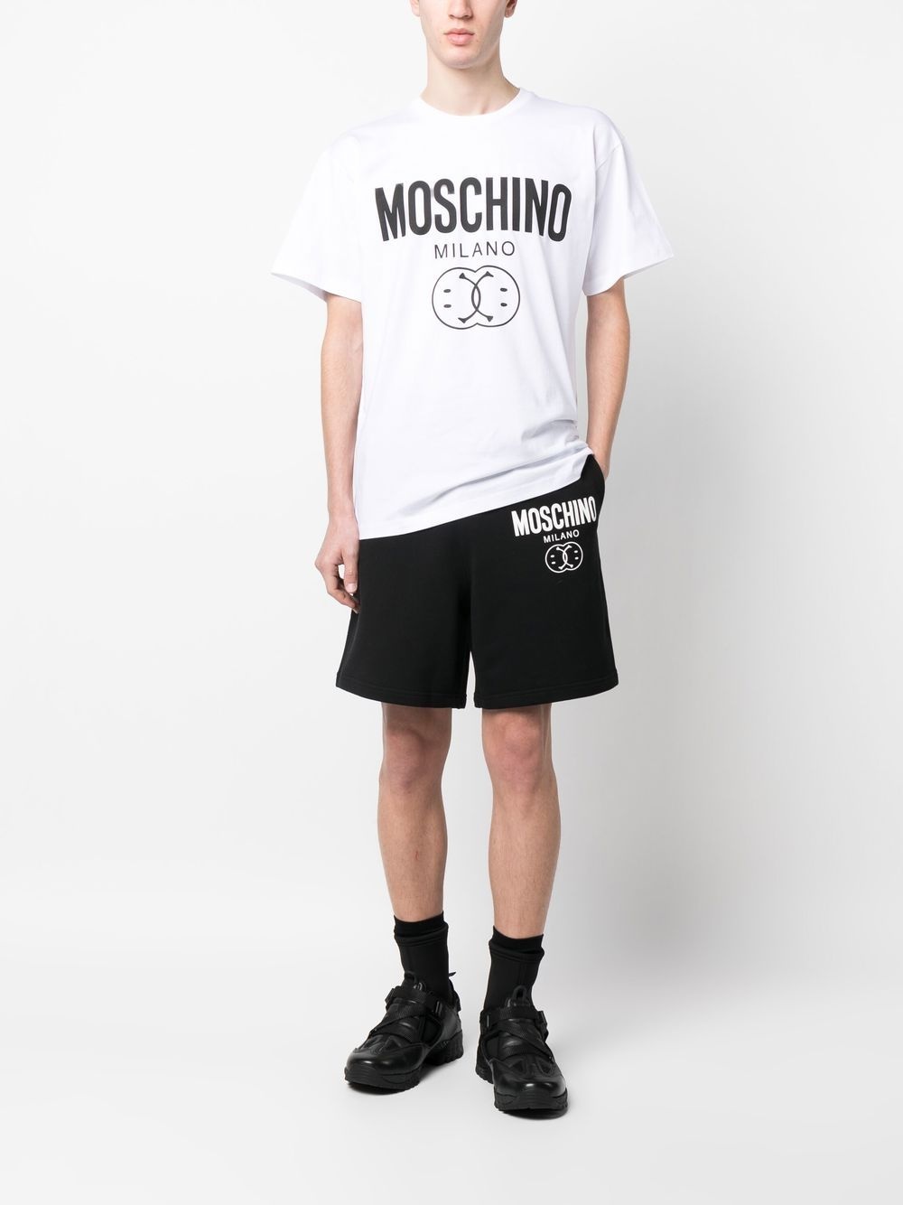 x Smiley cotton jersey shorts - 2