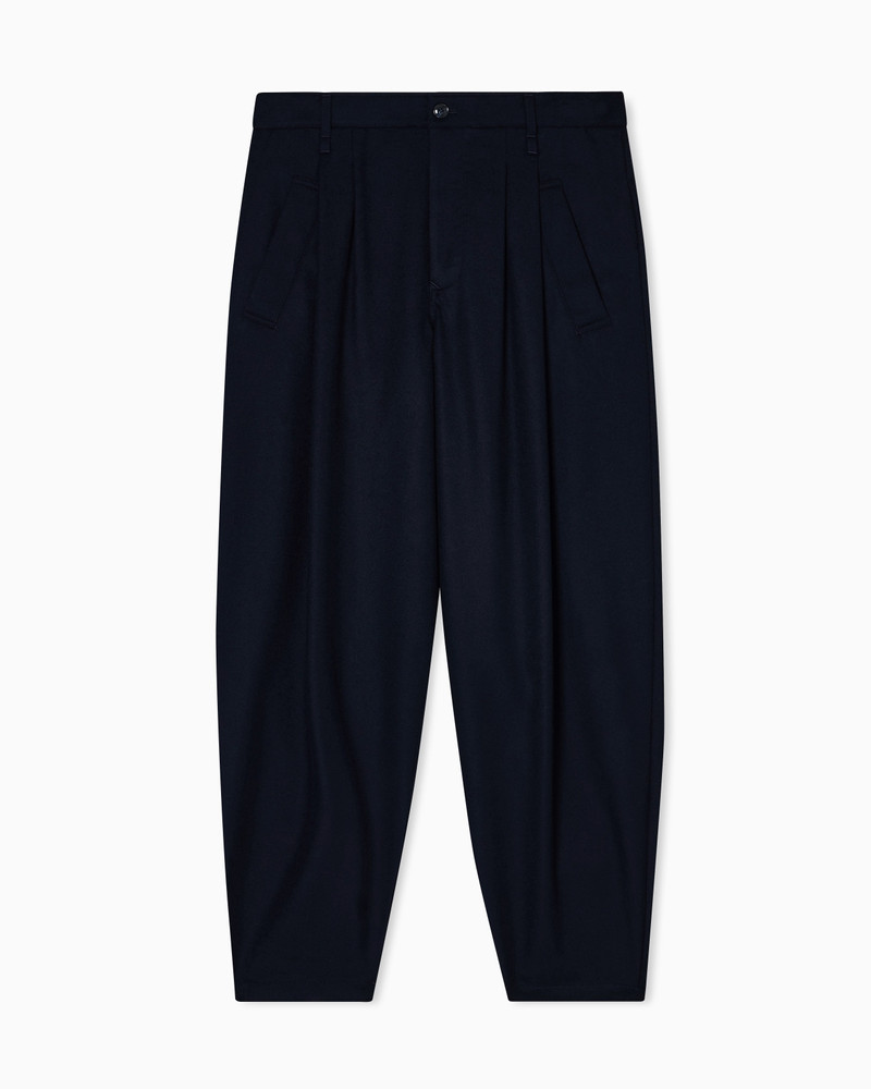 SINGLE-PLEAT TROUSERS IN LIGHTWEIGHT CASHMERE CLOTH 1