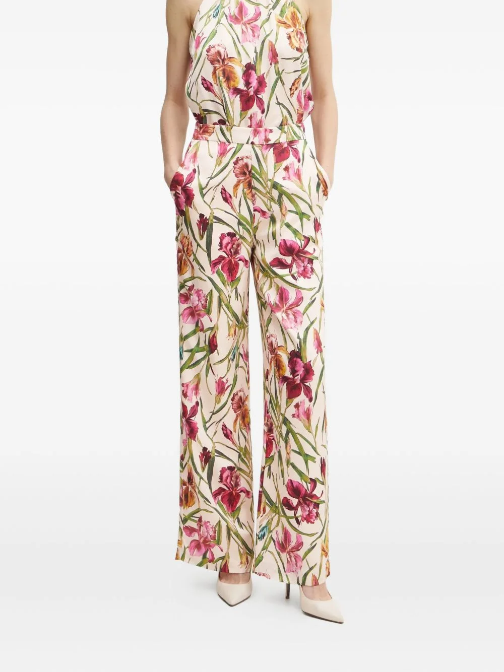 floral-print trousers - 1