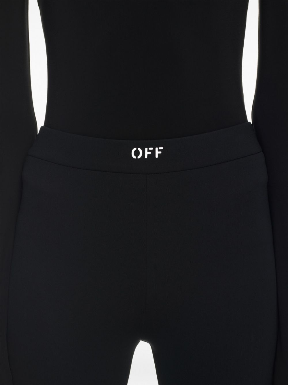 split-hem flared leggings - 5